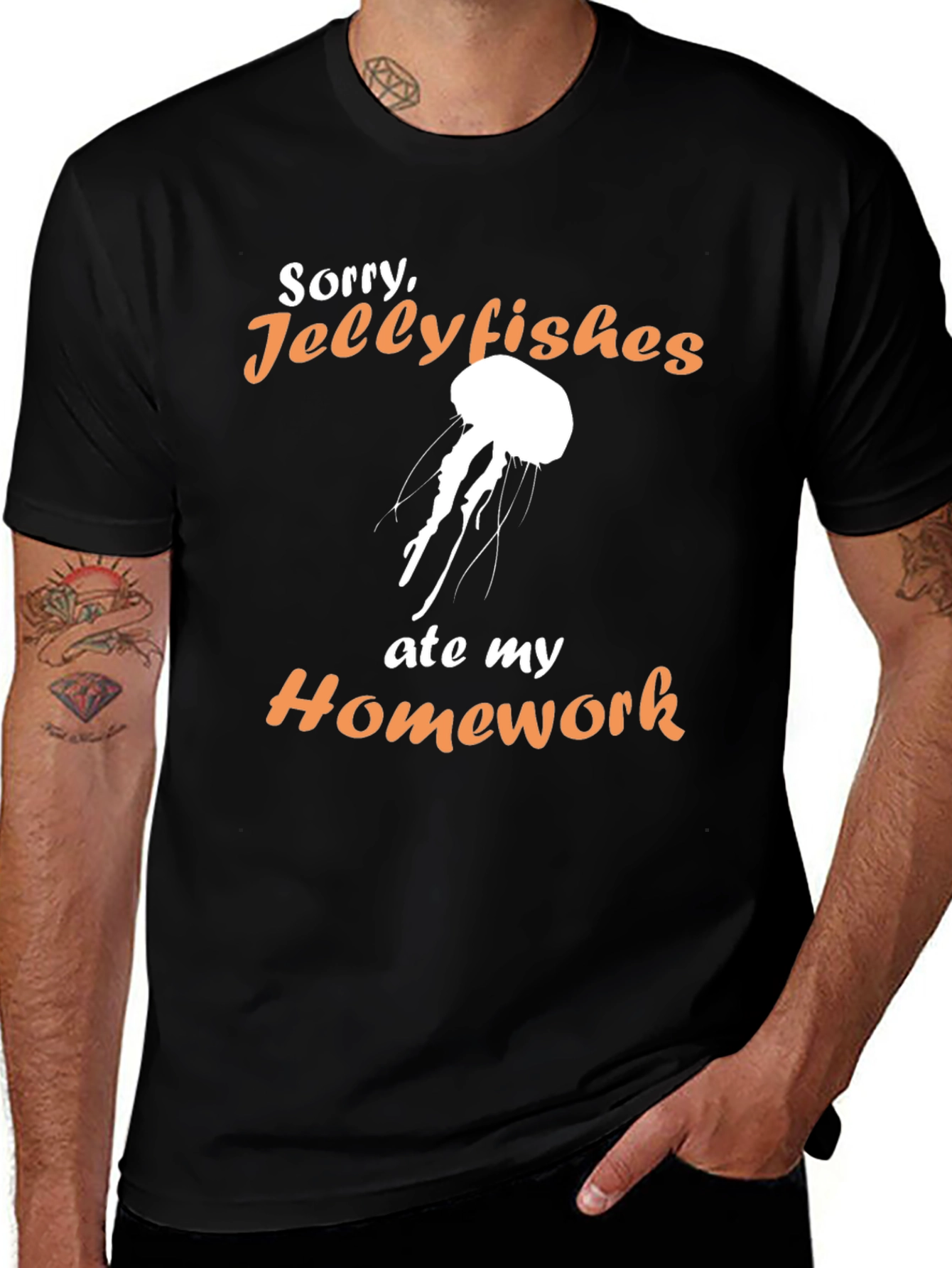 Variant 20 of Jellyfish Homework T-Shirt - Funny Novelty Tee