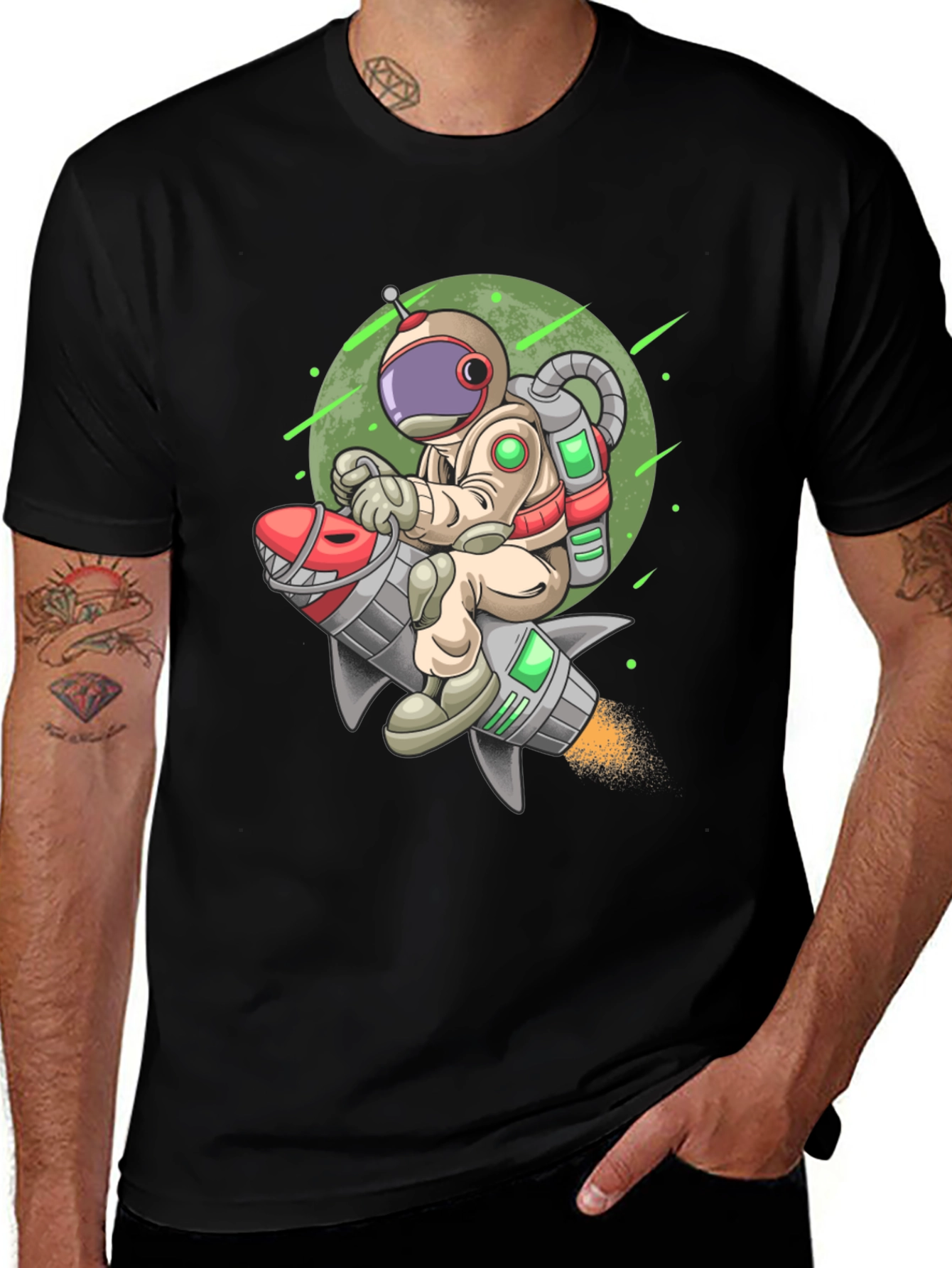 Variant 22 of Astronaut Rocket Ride Graphic T-Shirt