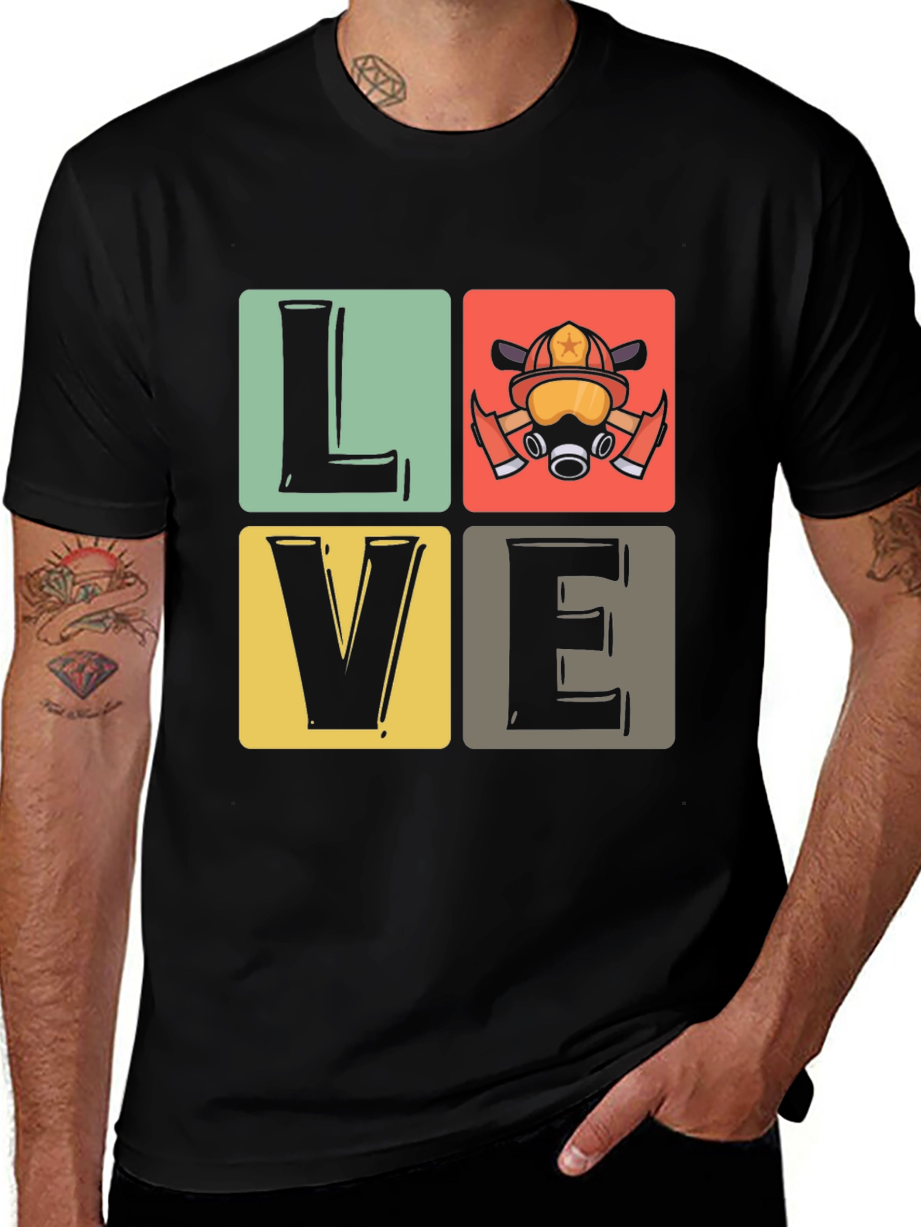 Variant 8 of Firefighter Love Graphic T-Shirt