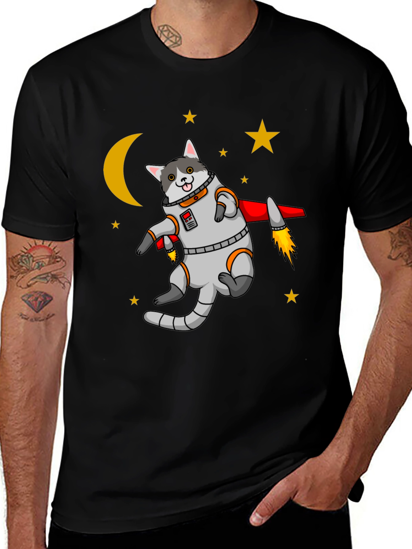 Variant 8 of Cat Astronaut T-Shirt - Space Adventure