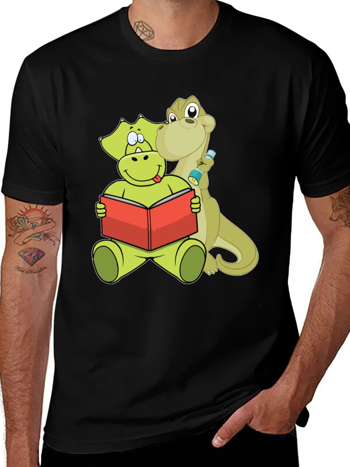 Variant 24 of Dinosaur Reading Book Graphic Tee