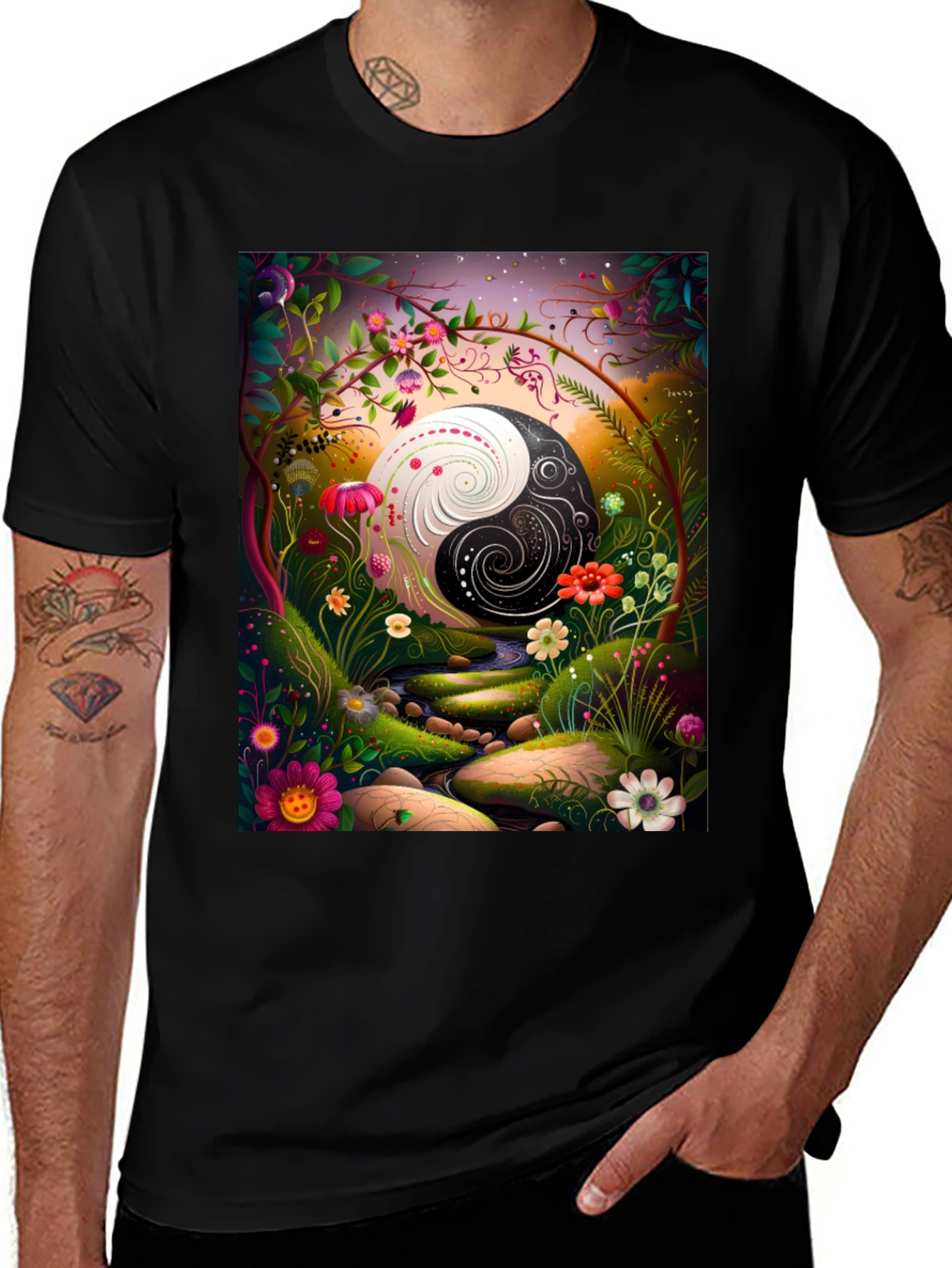 Variant 11 of Yin Yang Garden T-Shirt - Balance & Harmony
