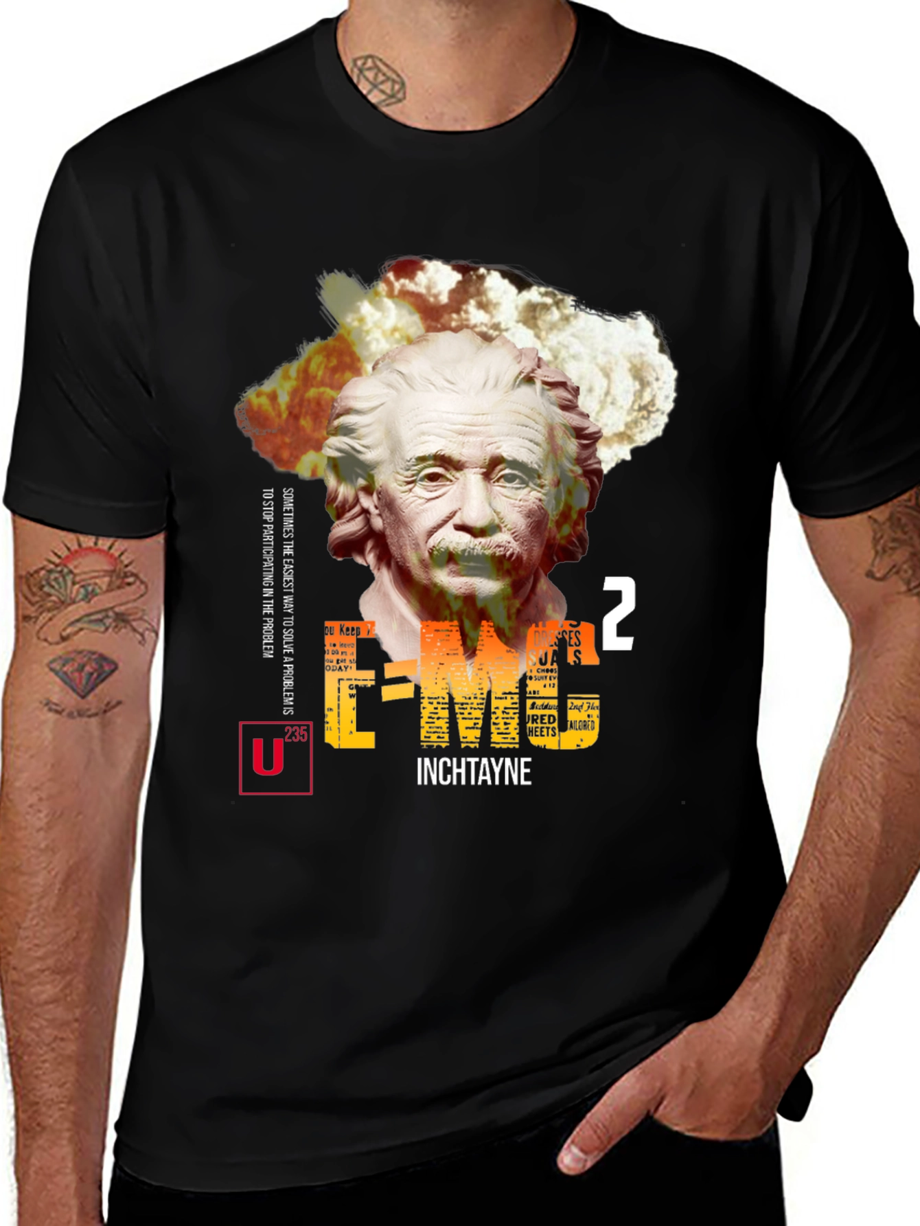 Einstein T-Shirt - FMG Design, Black