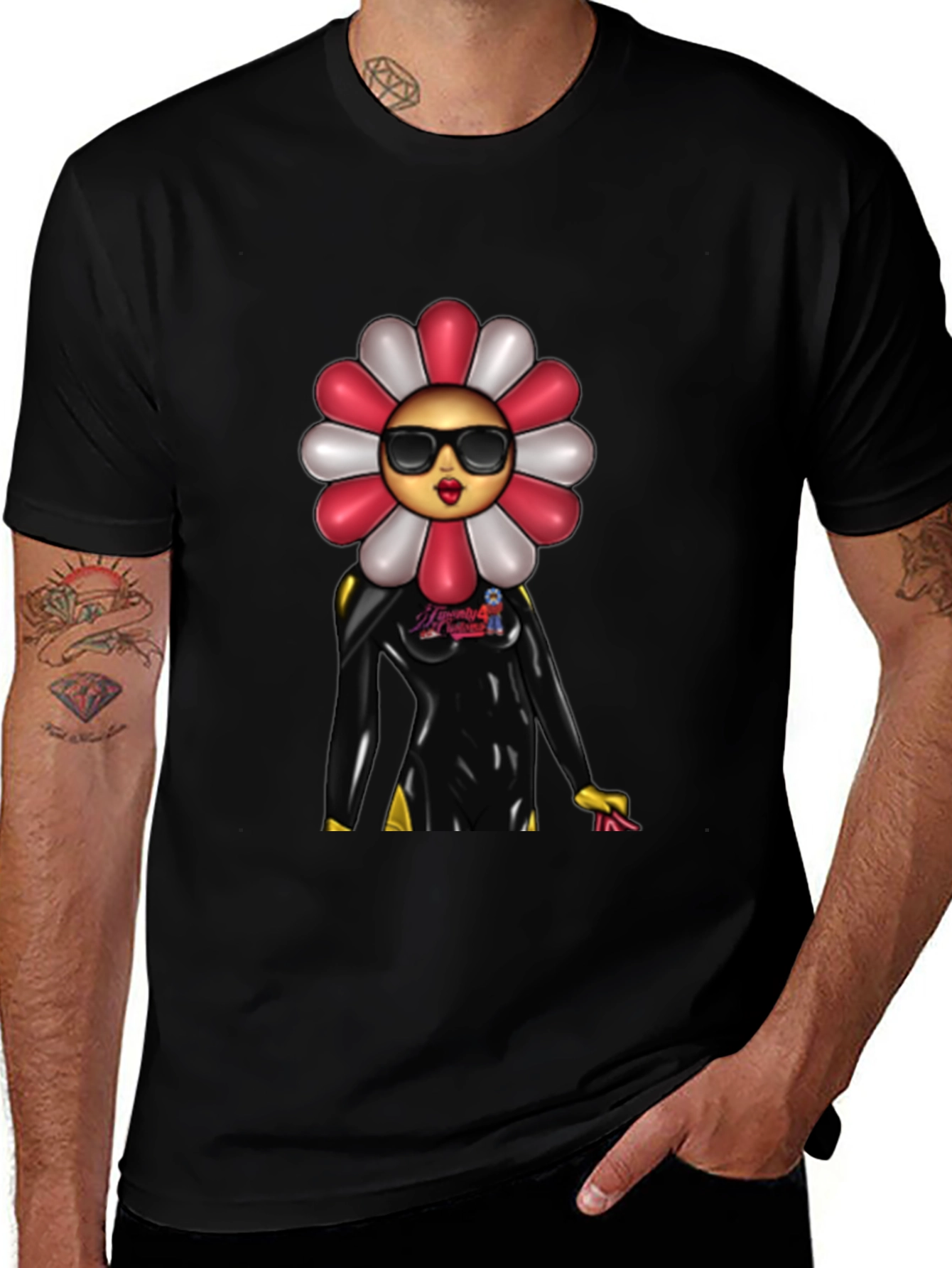 Variant 2 of Funky Flower Power T-Shirt