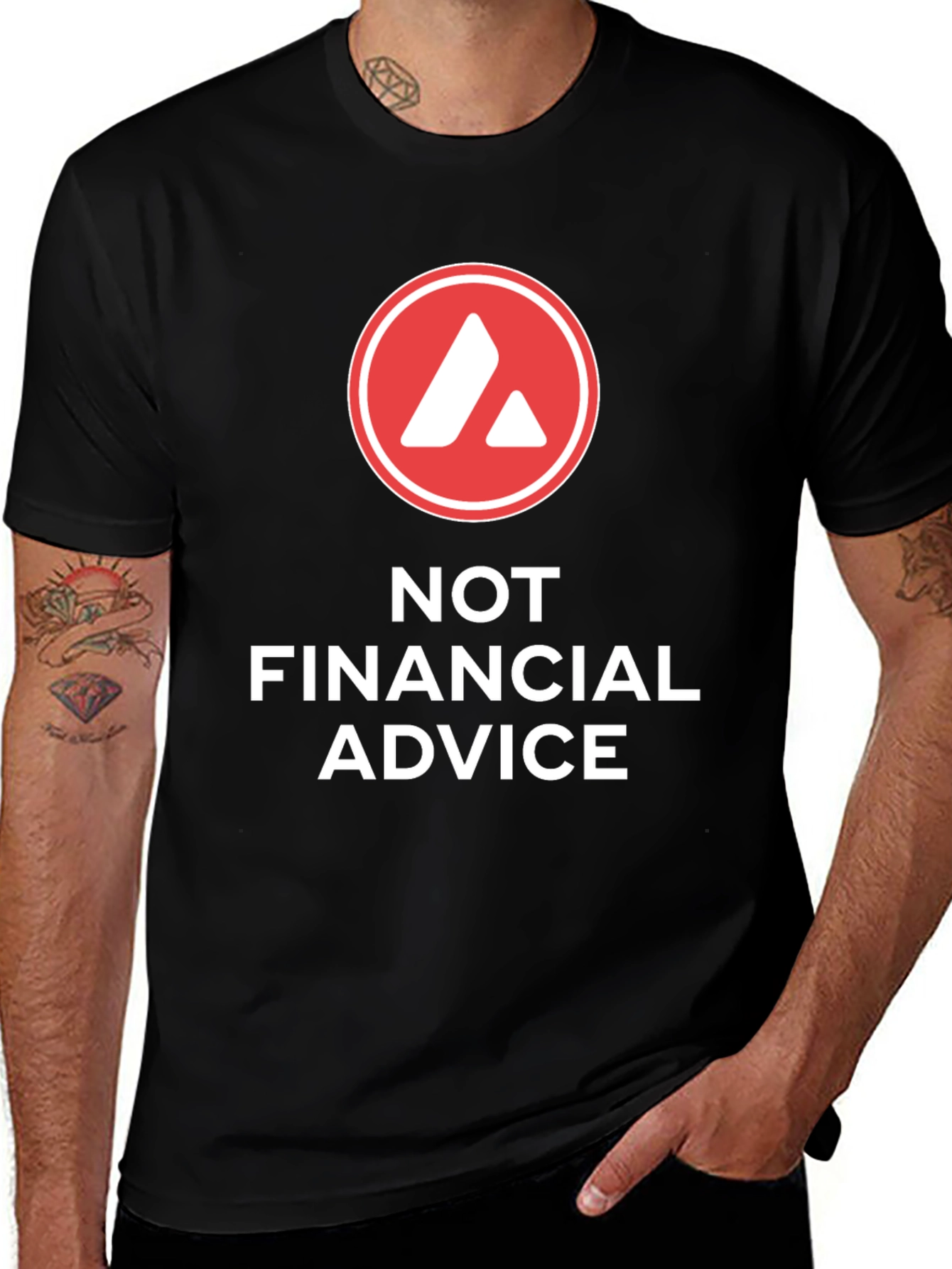 Avalanche Not Financial Advice Black T-Shirt