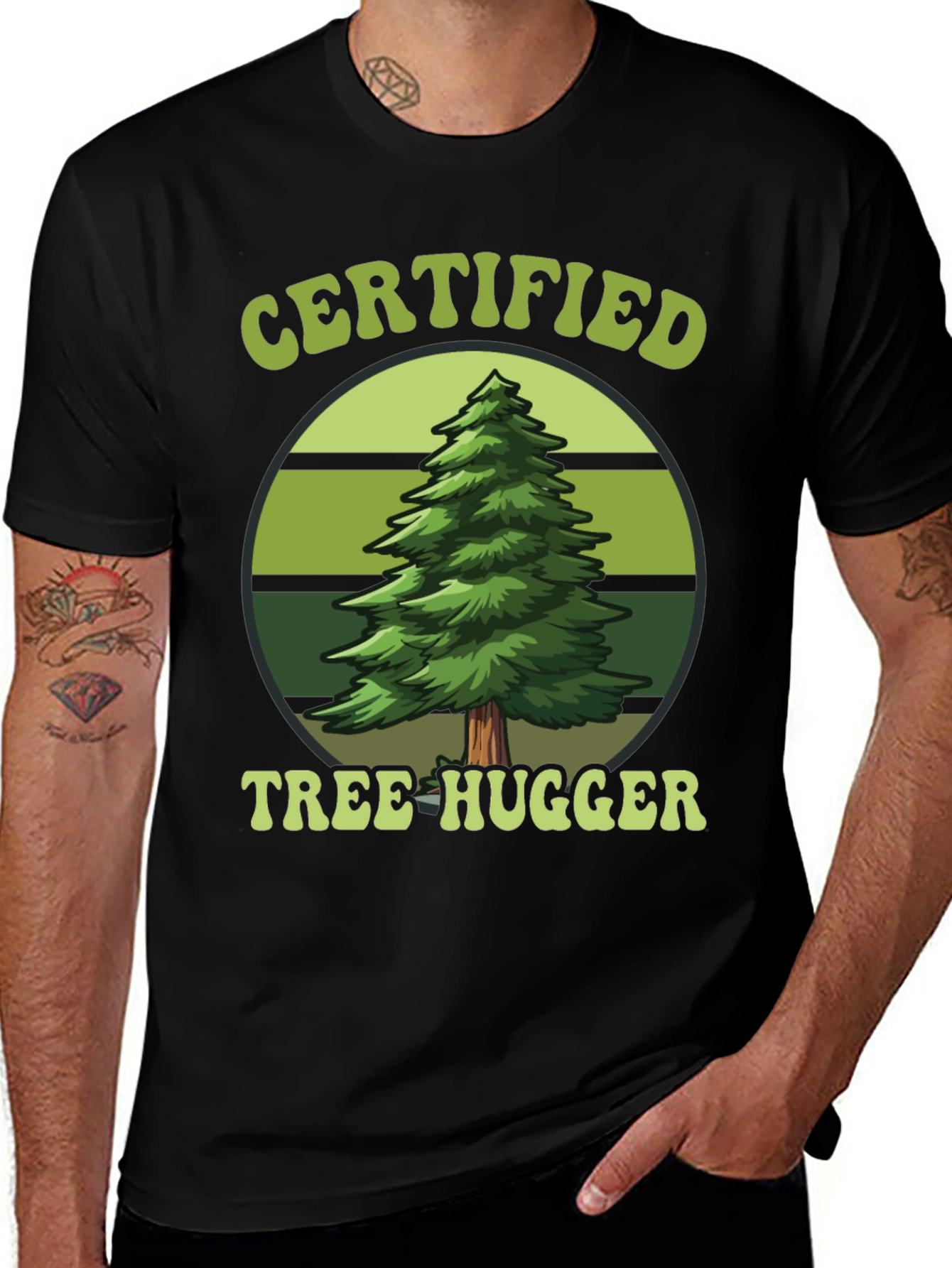 Variant 23 of Certified Tree Hugger Graphic Tee