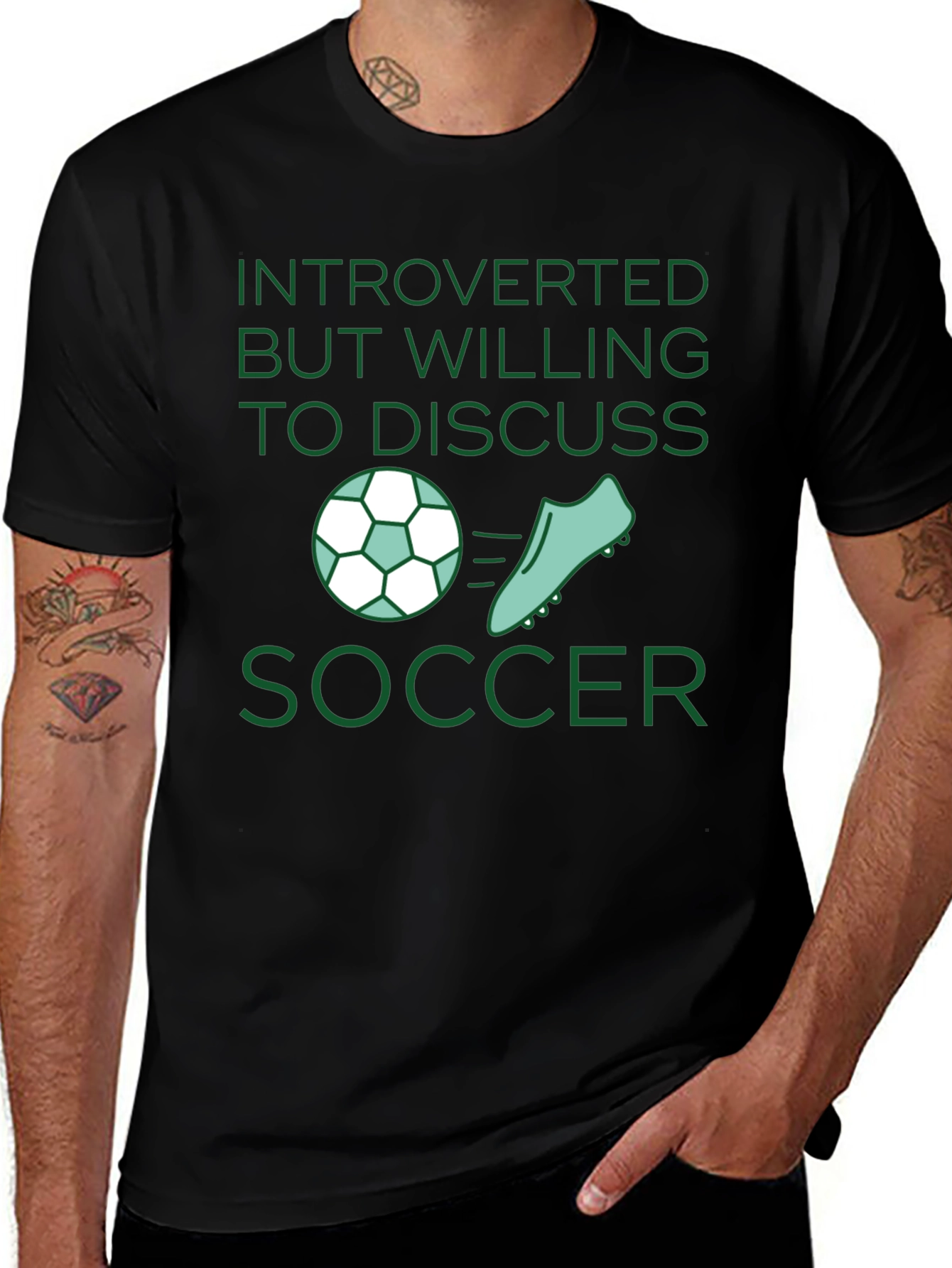Variant 10 of Introverted Soccer Fan T-Shirt