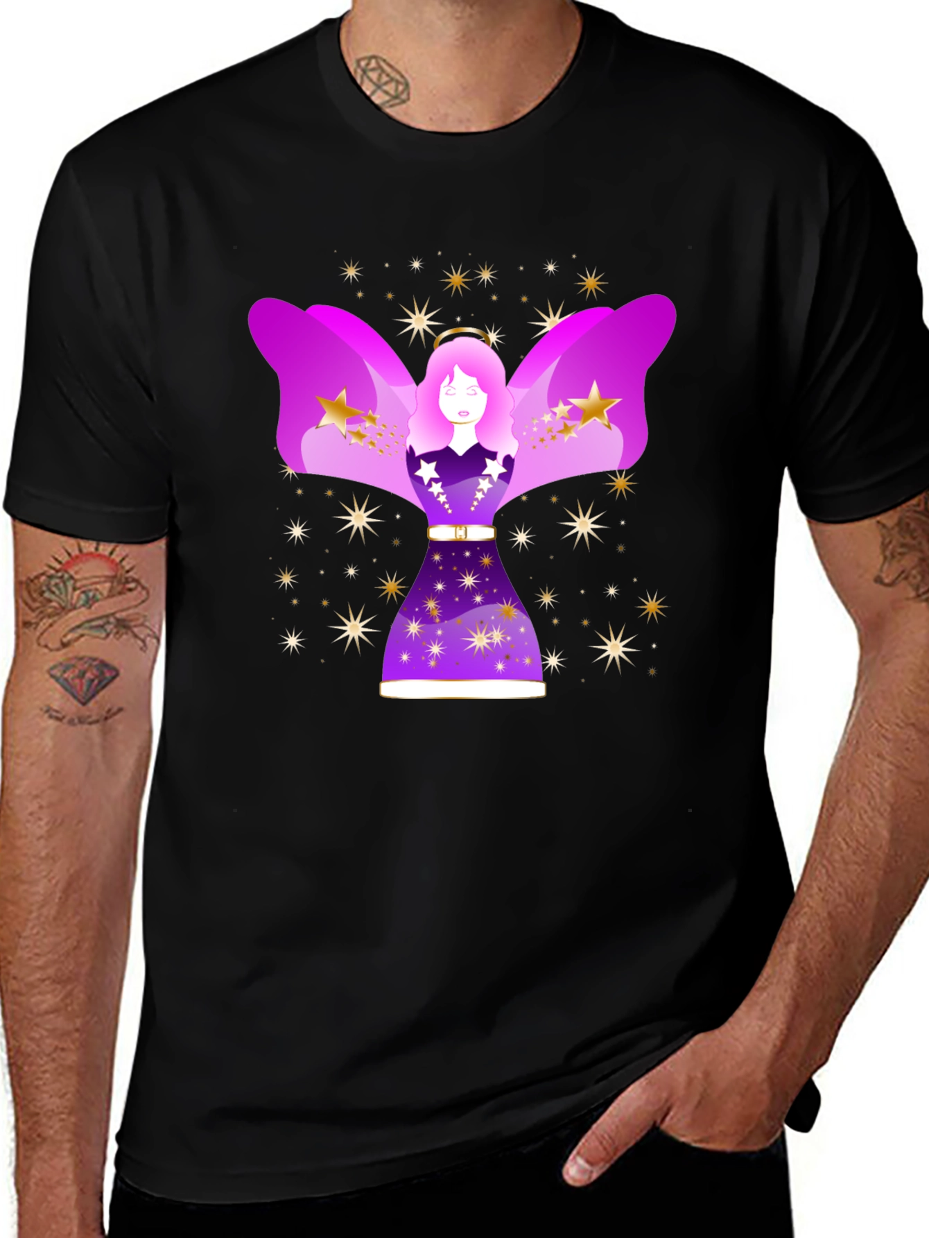Variant 24 of Celestial Angel Graphic Tee - Unisex