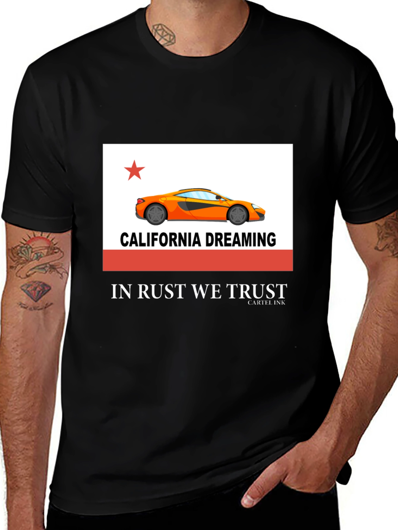 Variant 21 of California Dreaming Car T-Shirt - In Rust We Trust