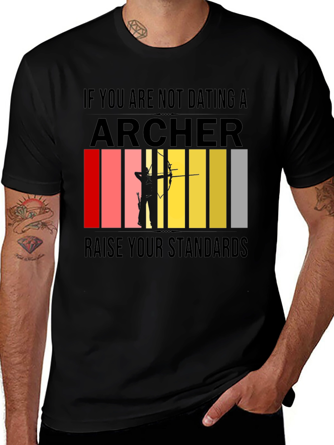 Variant 28 of Archer T-Shirt - Raise Your Standards Funny Tee