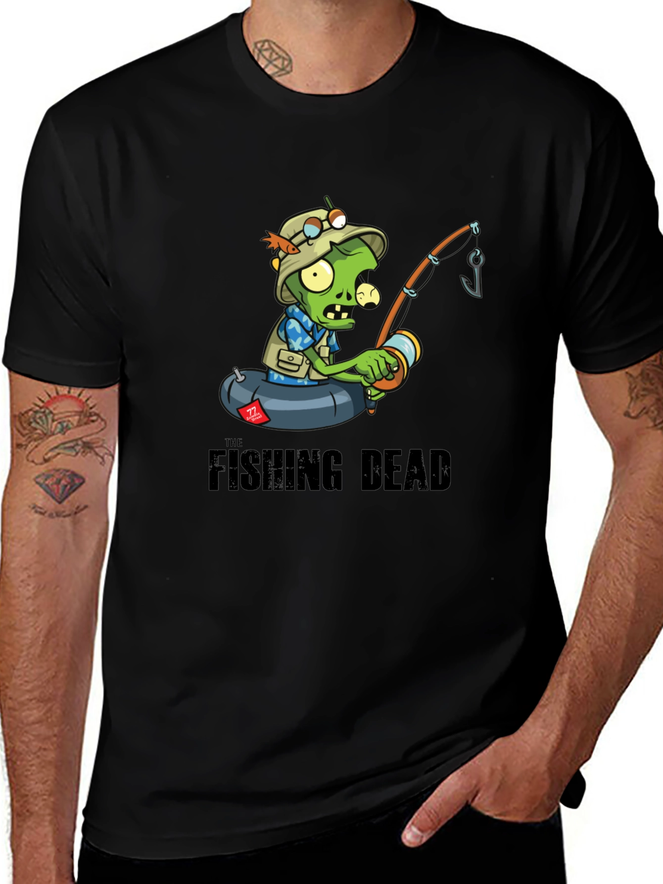 Variant 25 of The Fishing Dead T-Shirt Zombie Fisherman Graphic Tee