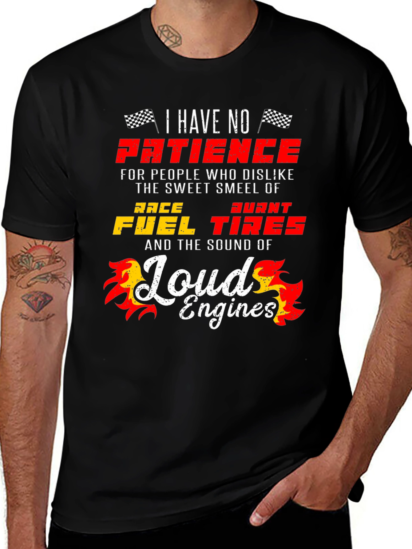 Variant 13 of I Have No Patience Racing Fan T-Shirt
