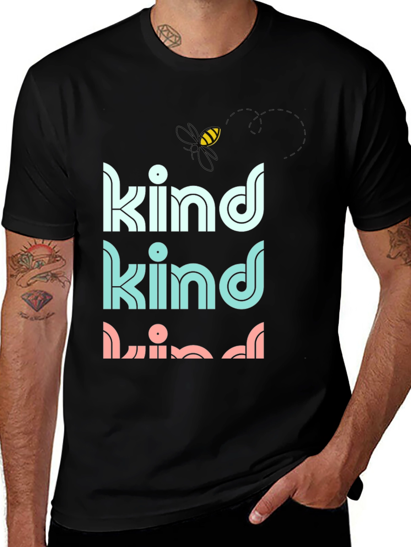 Variant 13 of Be Kind Tee - Cute Bee Graphic Soft Cotton T-Shirt