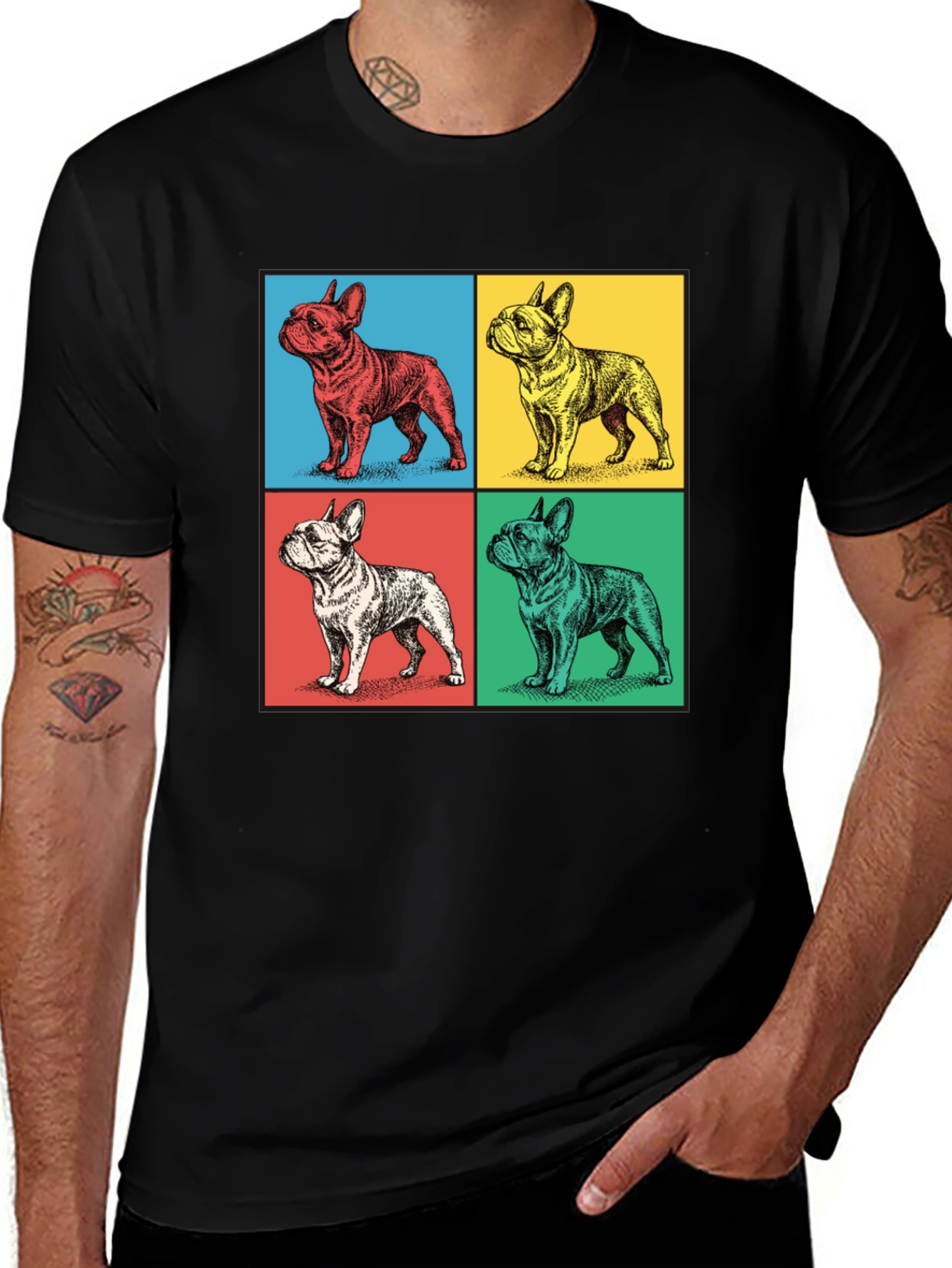 Variant 24 of Pop Art French Bulldog Graphic T-Shirt