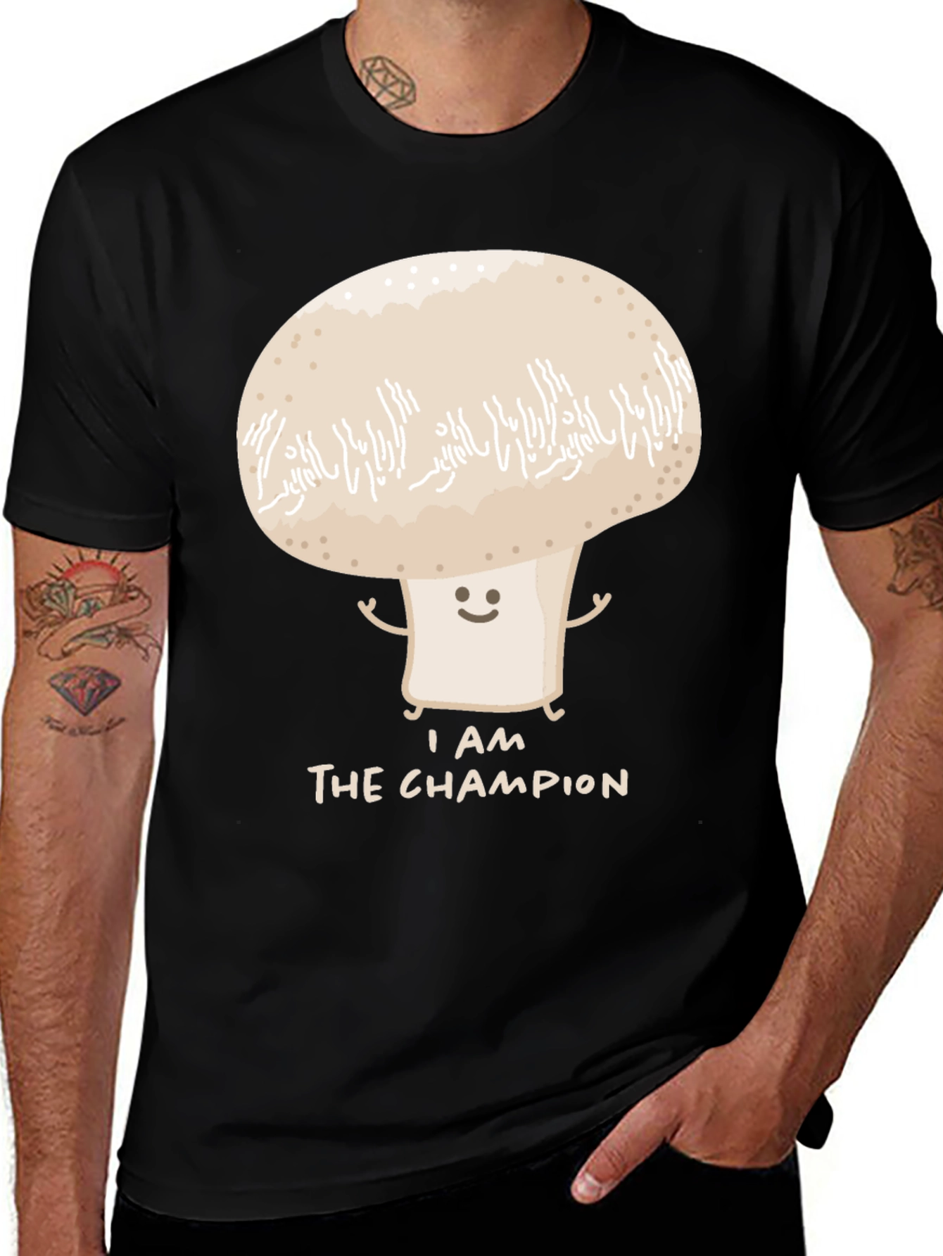 Variant 6 of Mushroom Champion T-Shirt - Fun & Unique Graphic Tee