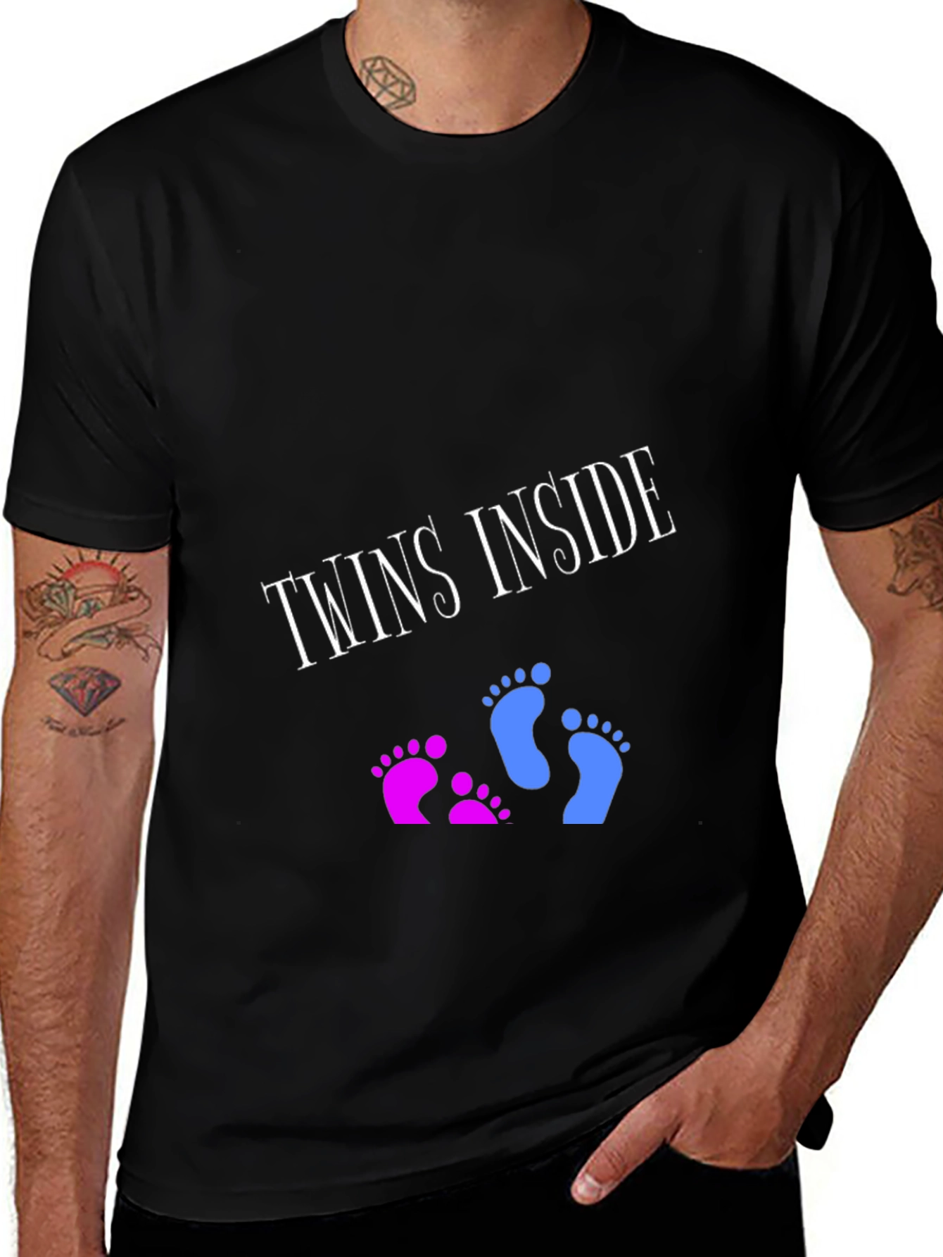 Twins Inside T-Shirt - Baby Shower Gift