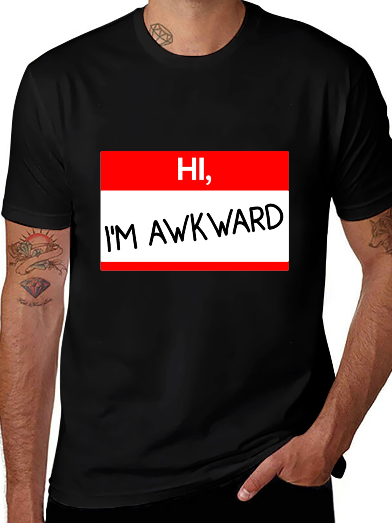 Variant 20 of Hi, I'm Awkward T-Shirt Funny Introvert Tee