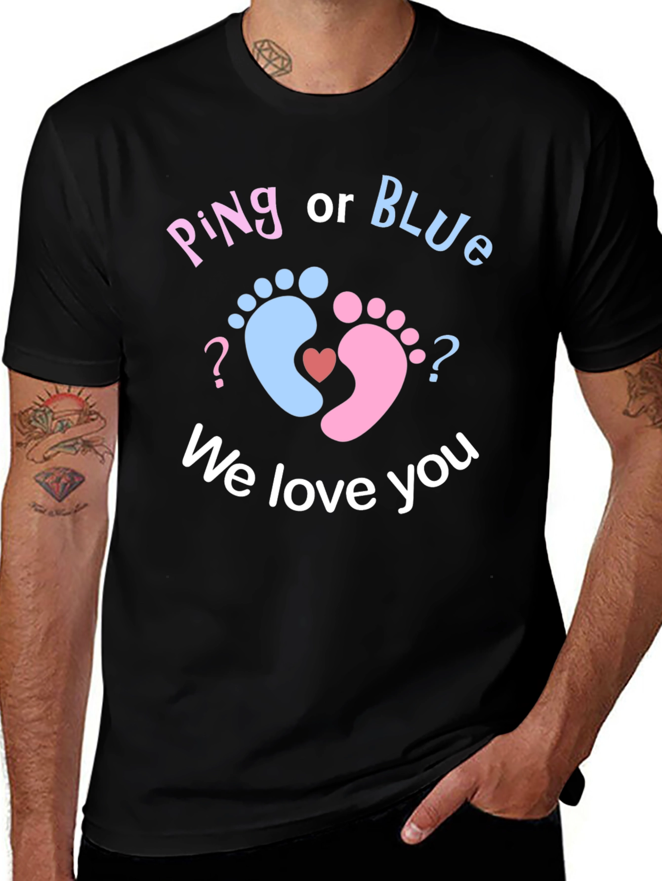 Pink or Blue? Baby Gender Reveal T-Shirt