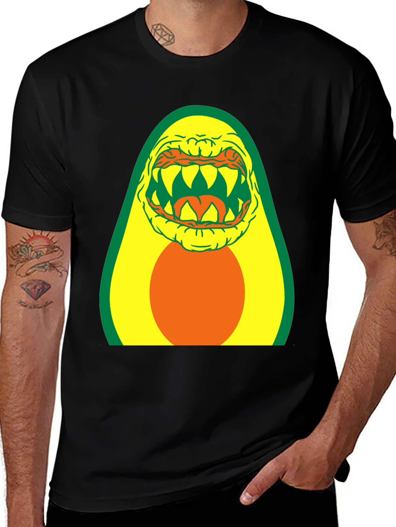 Variant 25 of Avocado Monster Graphic T-Shirt - Unique Design