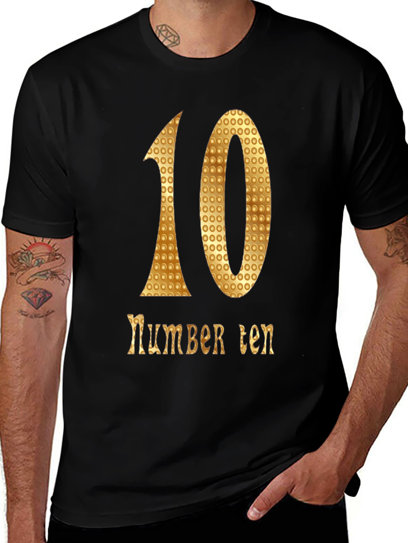 Variant 30 of Golden Number Ten T-Shirt