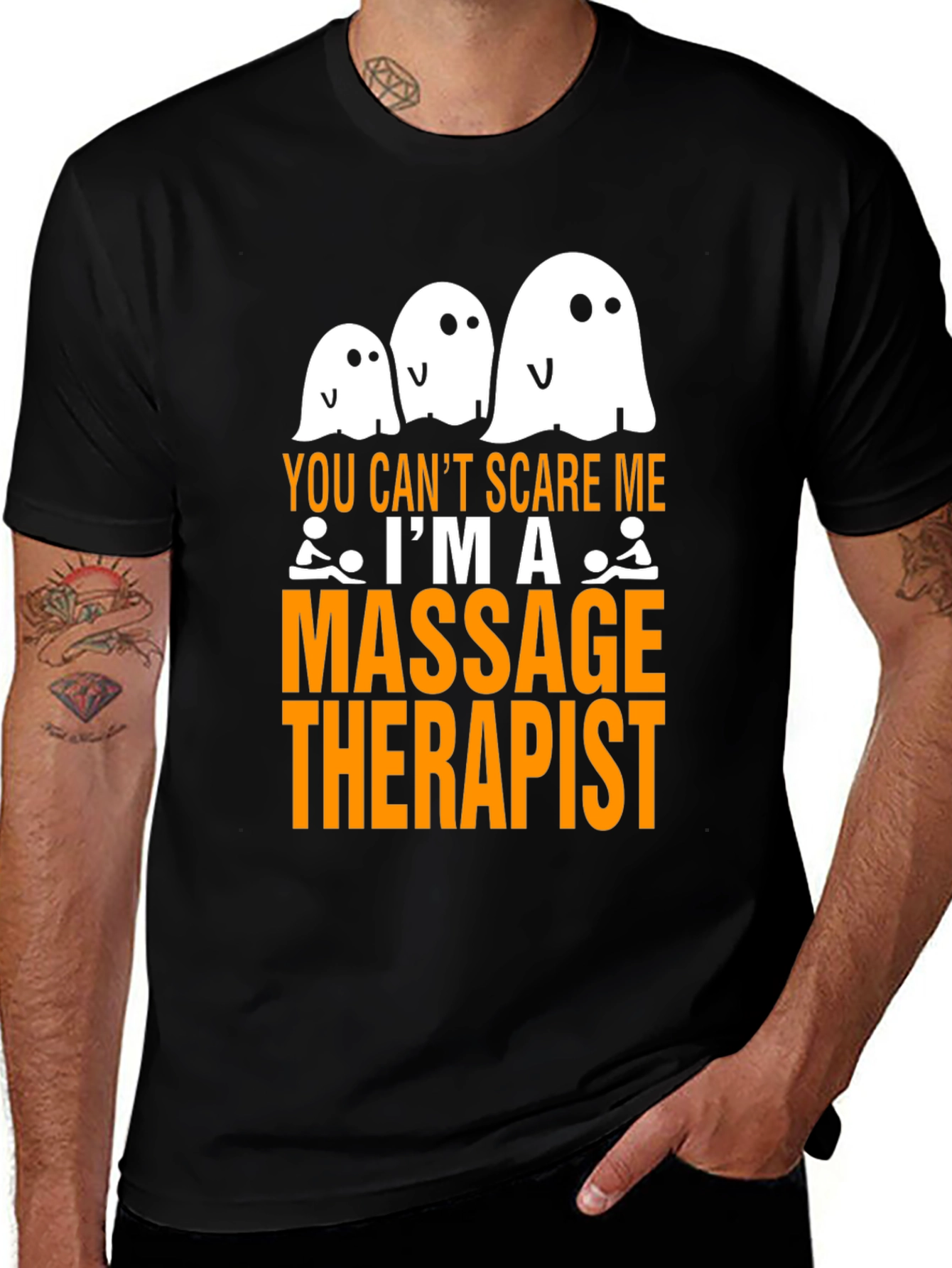 Variant 19 of Massage Therapist Halloween Ghost T-Shirt
