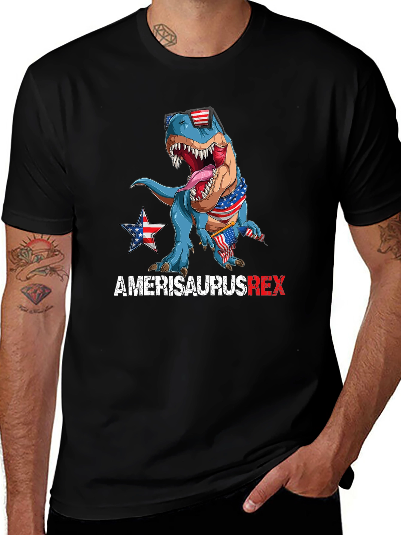 Amerisaurus Rex Patriotic T-Shirt
