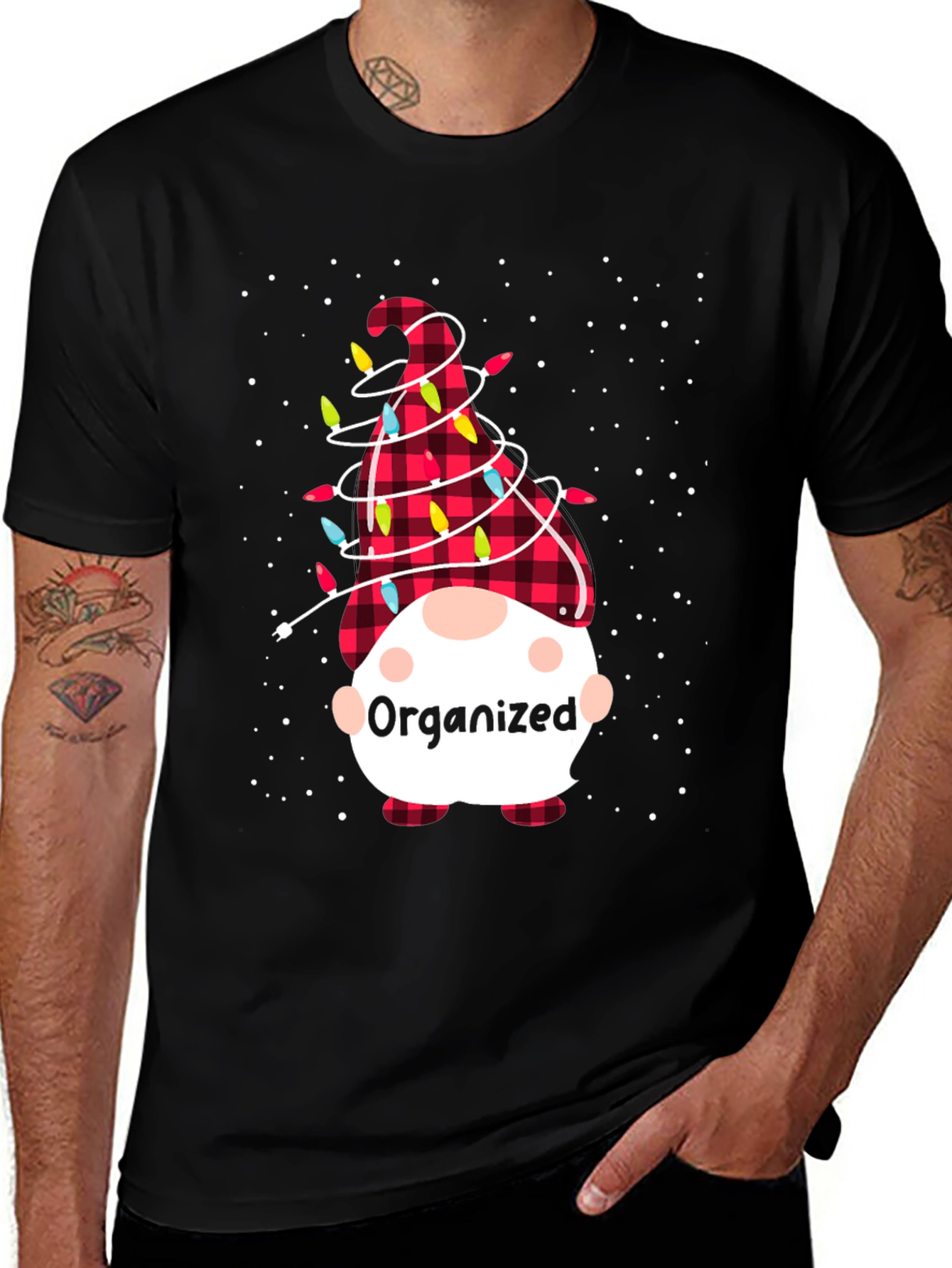 Variant 29 of Organized Gnome T-Shirt: Festive & Fun!
