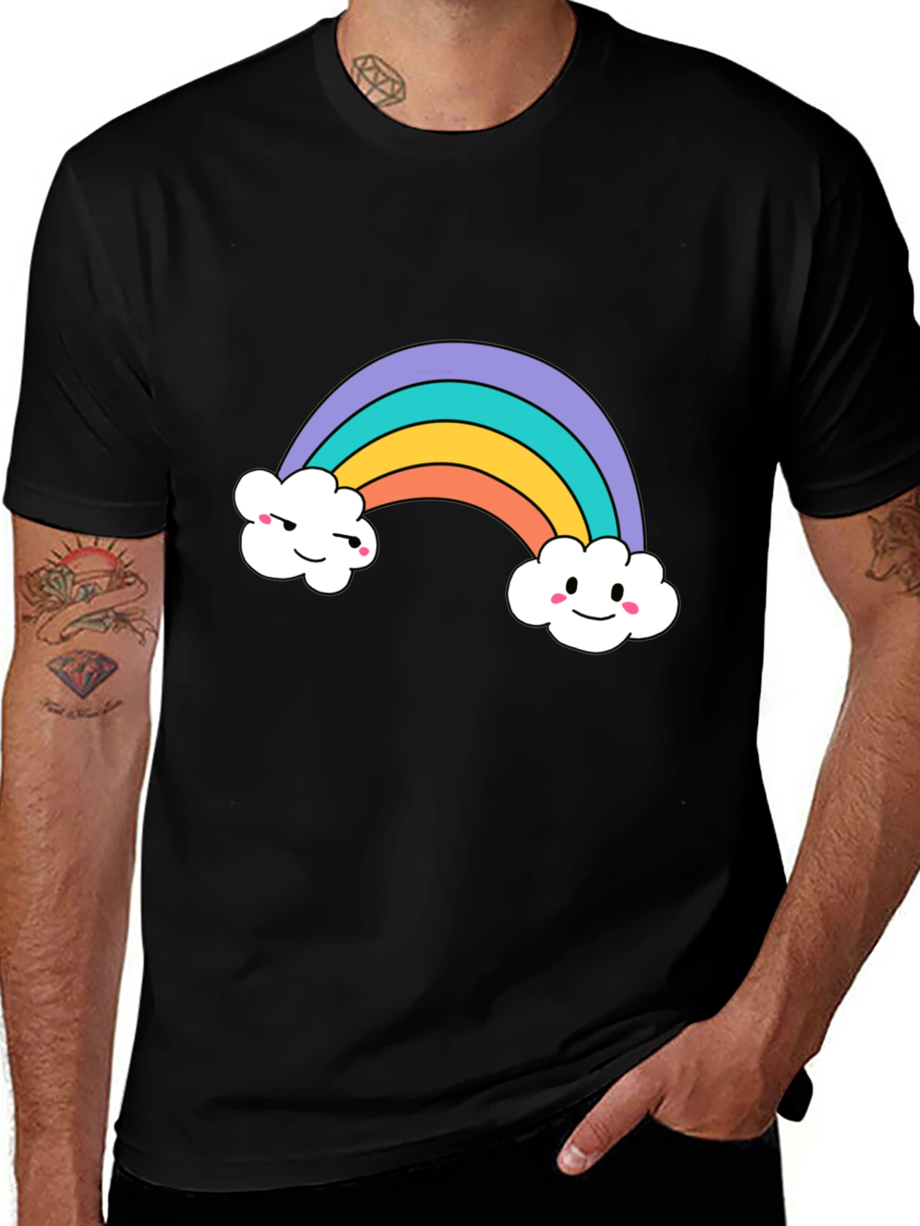Variant 27 of Rainbow Cloud T-Shirt - Cute Graphic Tee