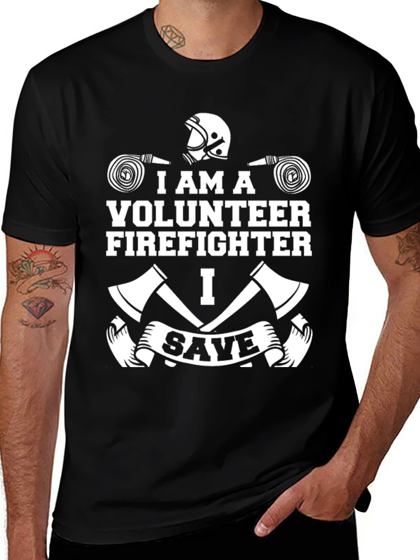 Variant 29 of Volunteer Firefighter Graphic T-Shirt