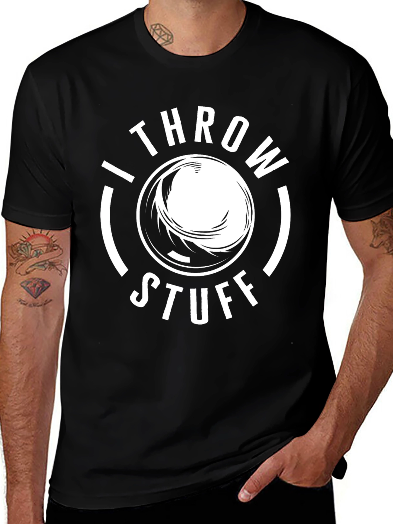 Variant 19 of I Throw Stuff Graphic Tee - Funny Humor T-Shirt