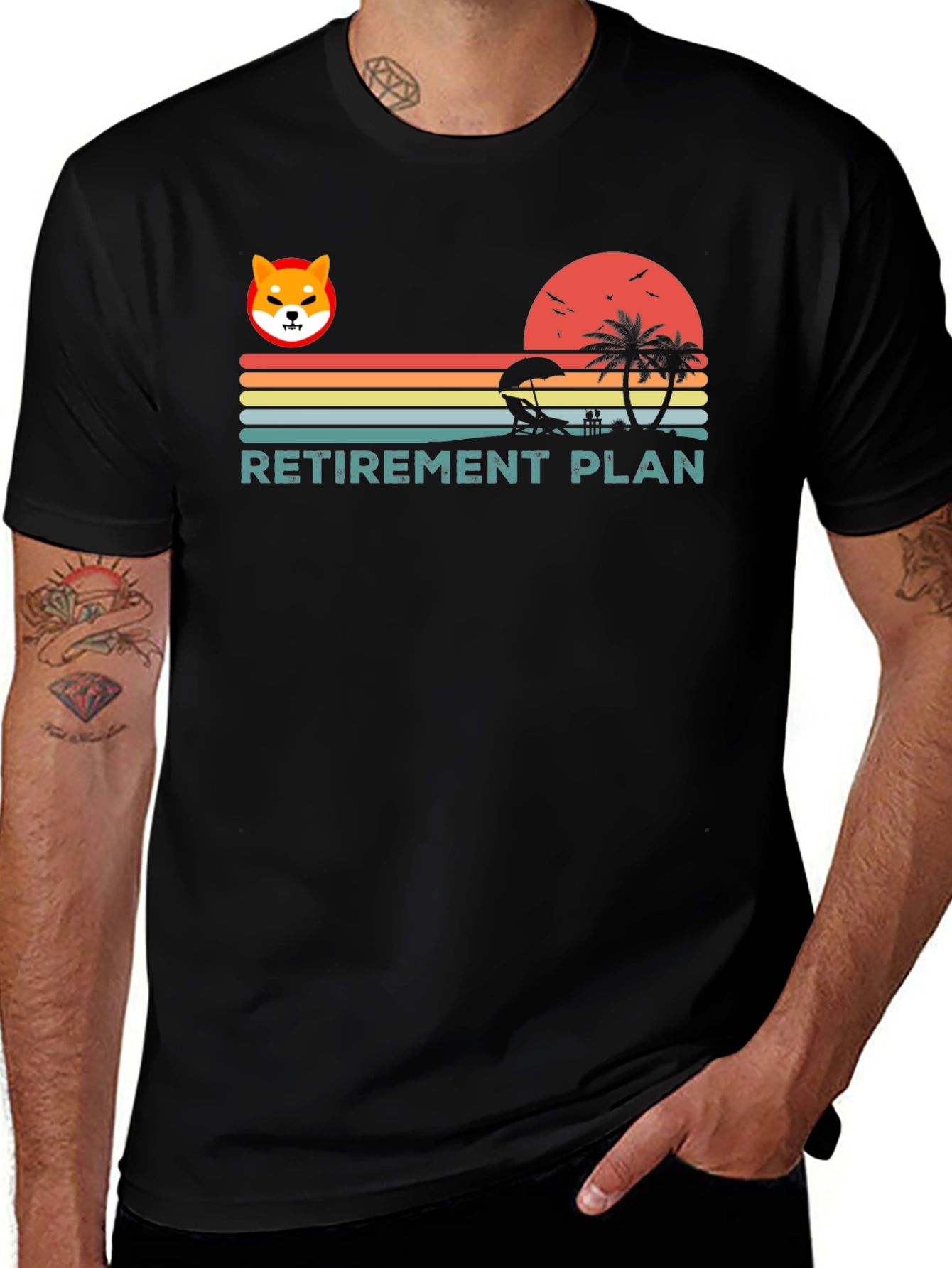Variant 27 of Retirement Plan Shiba Inu Beach T-Shirt