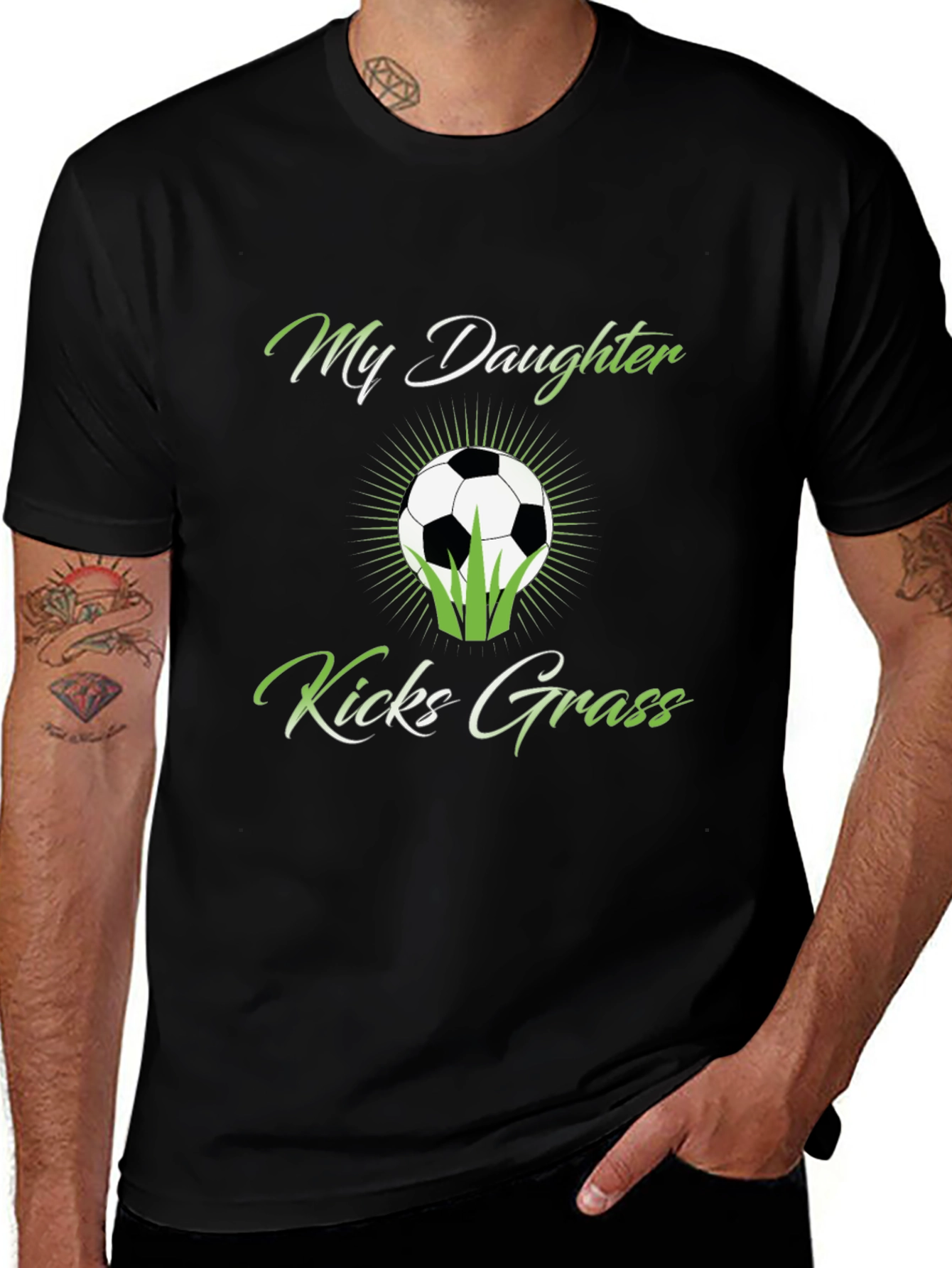 Variant 26 of Soccer Dad T-Shirt - My Daughter Kicks Grass
