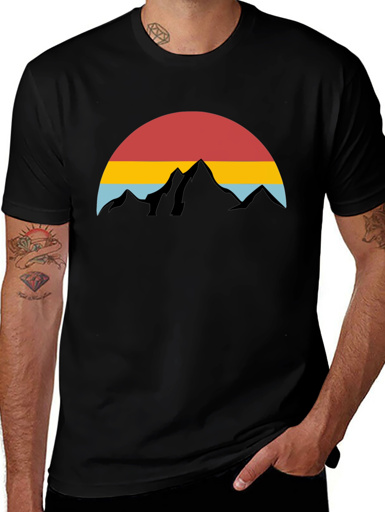 Variant 17 of Retro Mountain T-Shirt - Vintage Inspired Design
