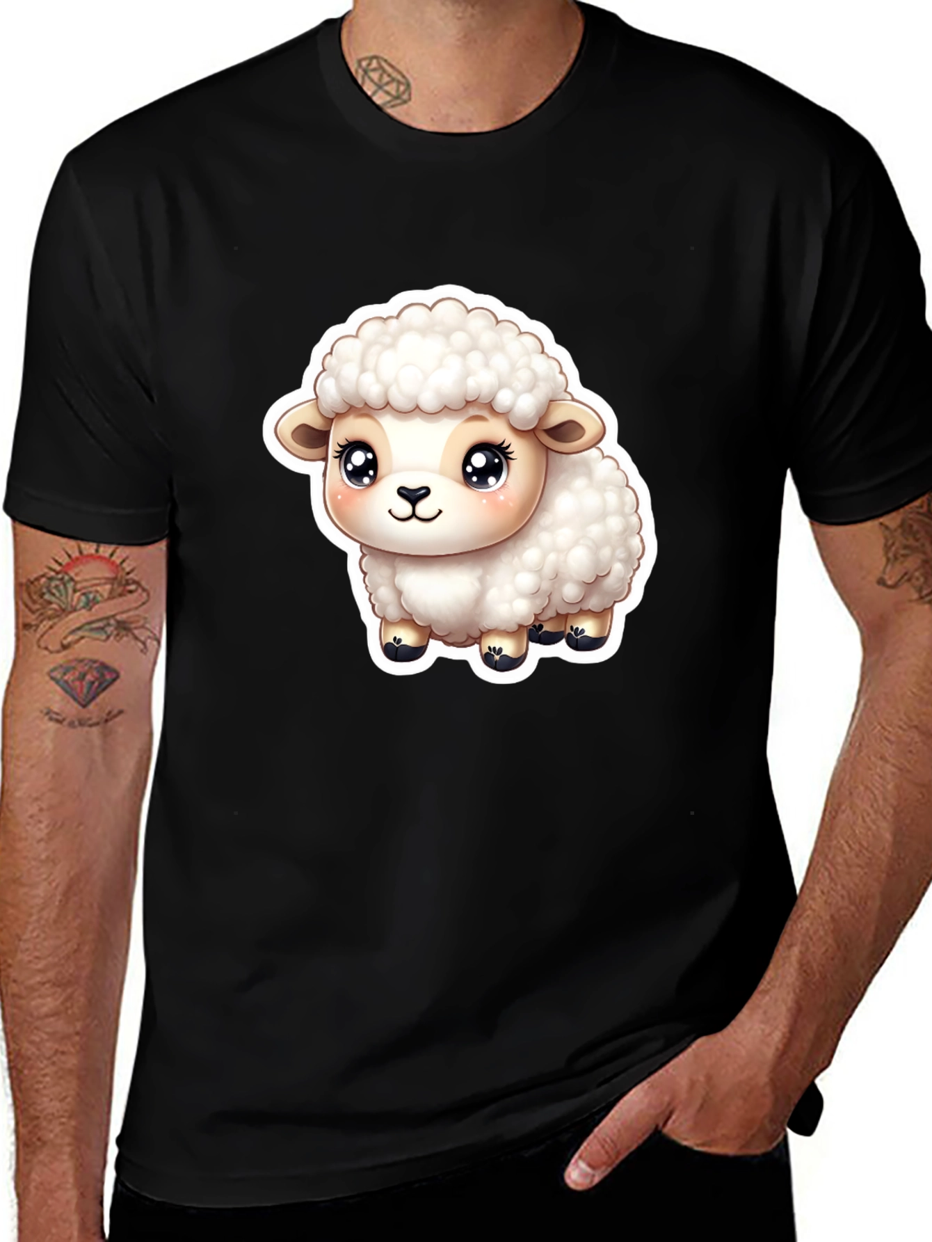 Variant 24 of Cute Sheep Graphic Tee - Soft Cotton Blend