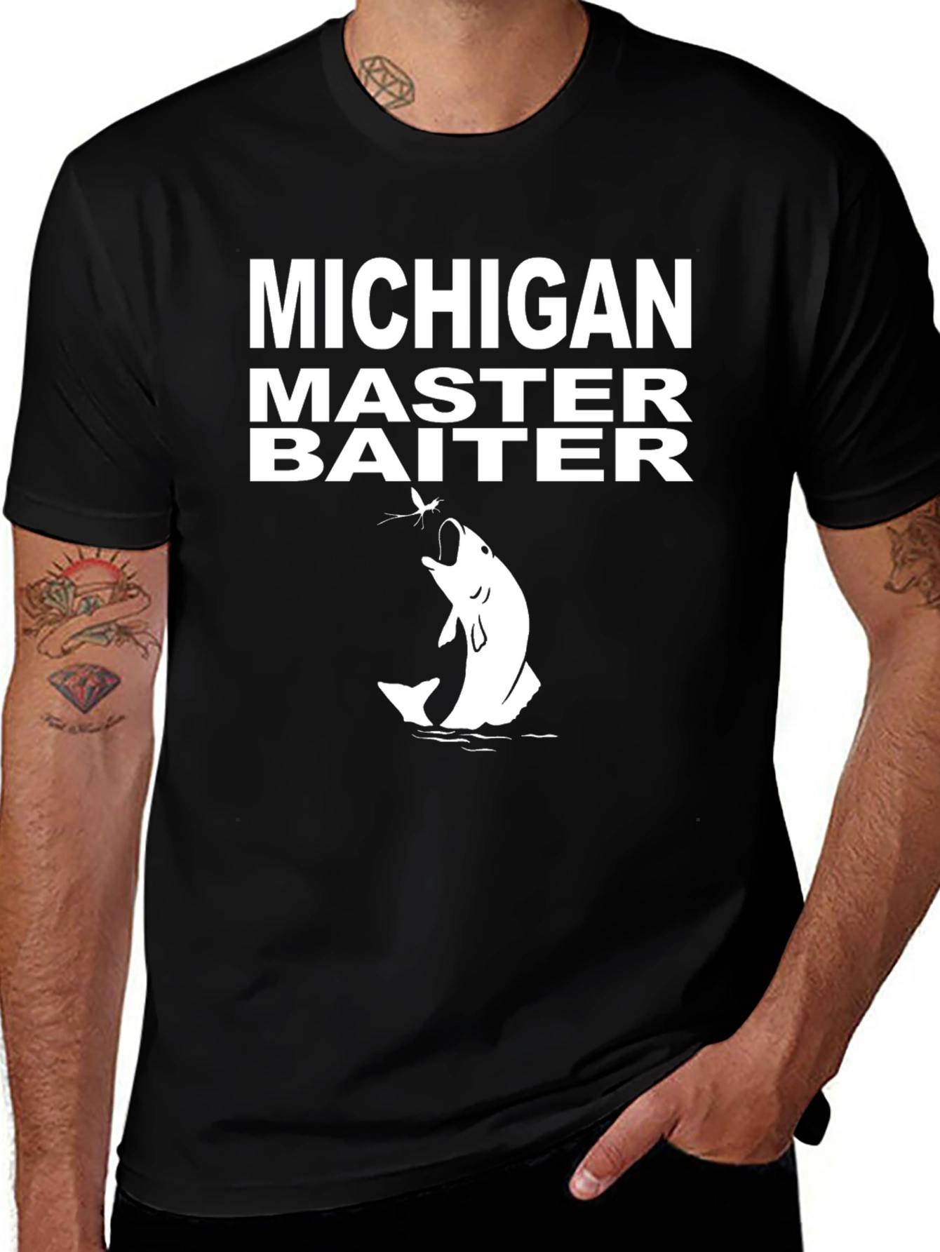 Variant 4 of Michigan Master Baiter Fishing T-Shirt