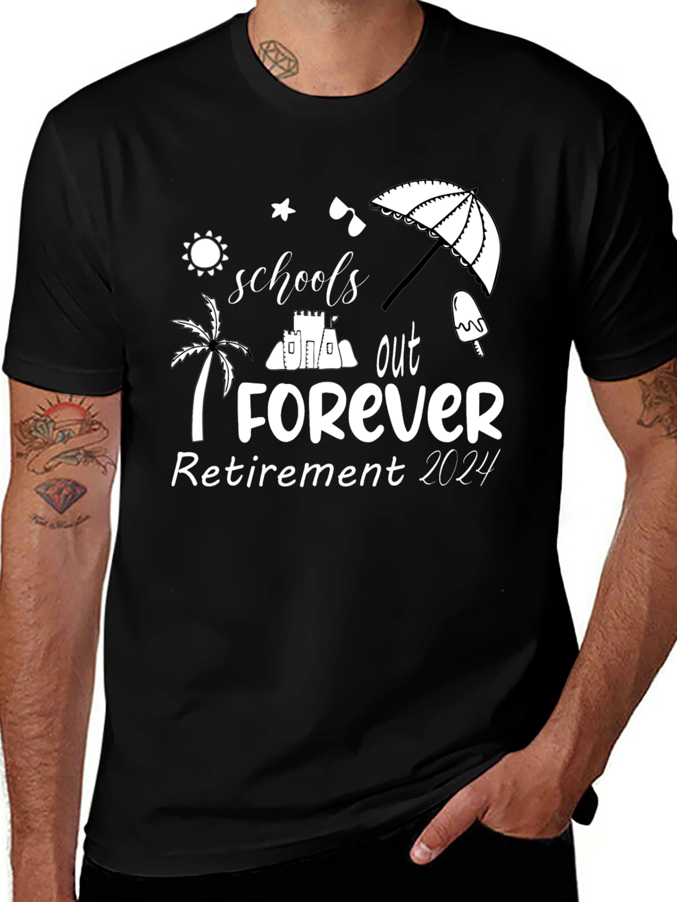 Schools Out Forever Retirement 2024 T-Shirt