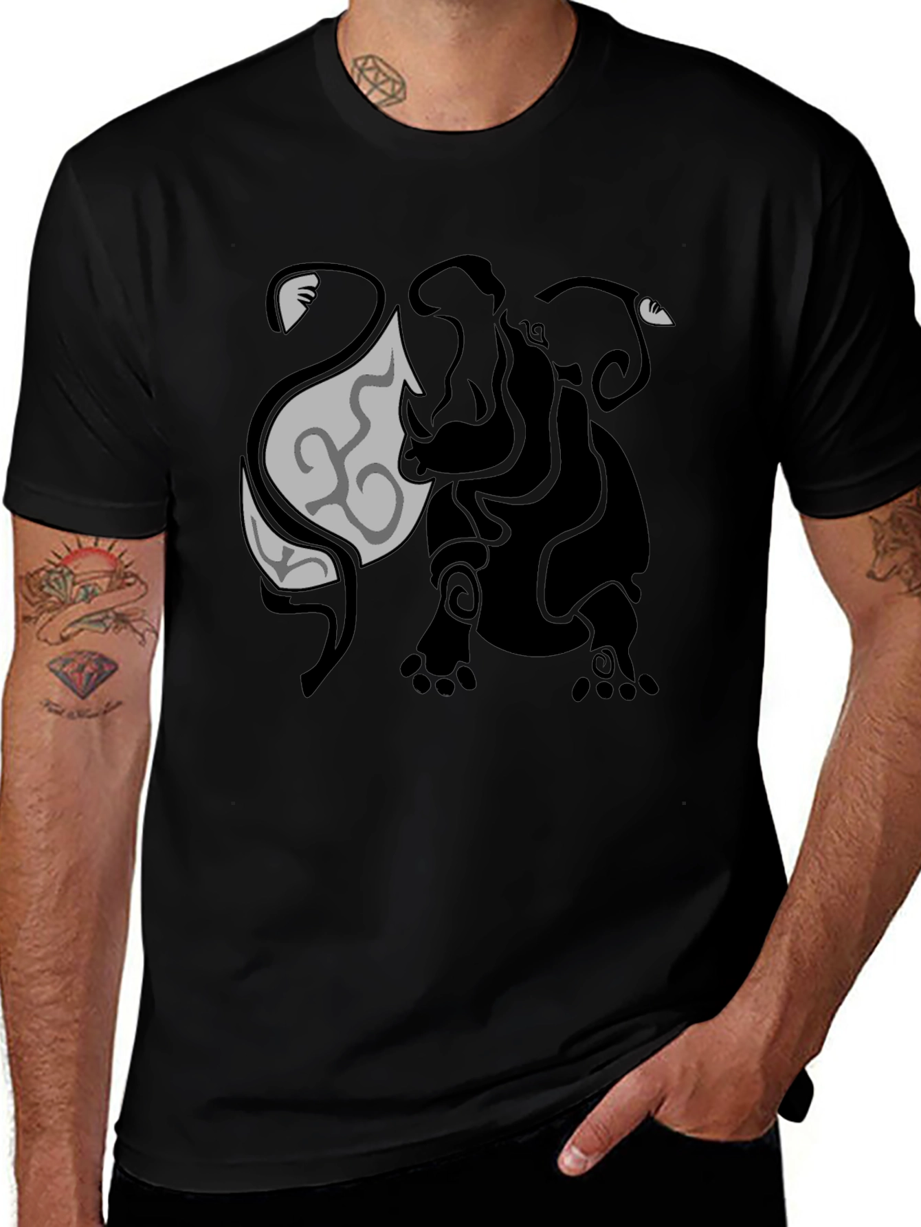 Variant 5 of Tribal Elephant Graphic Tee - Unique Design