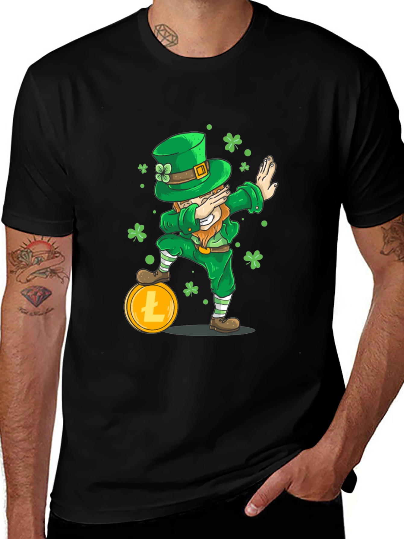 Variant 14 of Lucky Leprechaun Dab Crypto T-Shirt