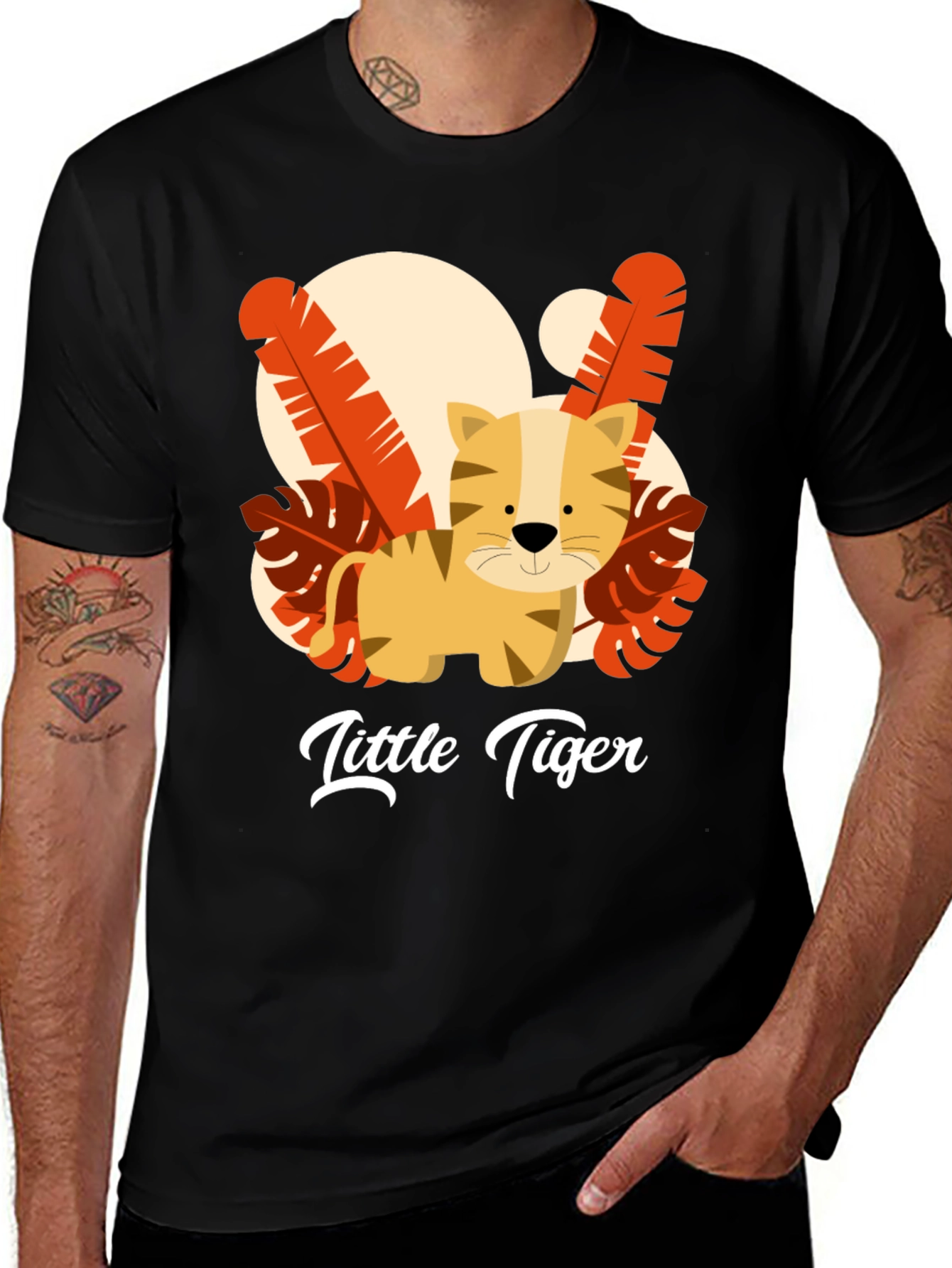 Variant 8 of Little Tiger Graphic Tee - Cute Animal Print