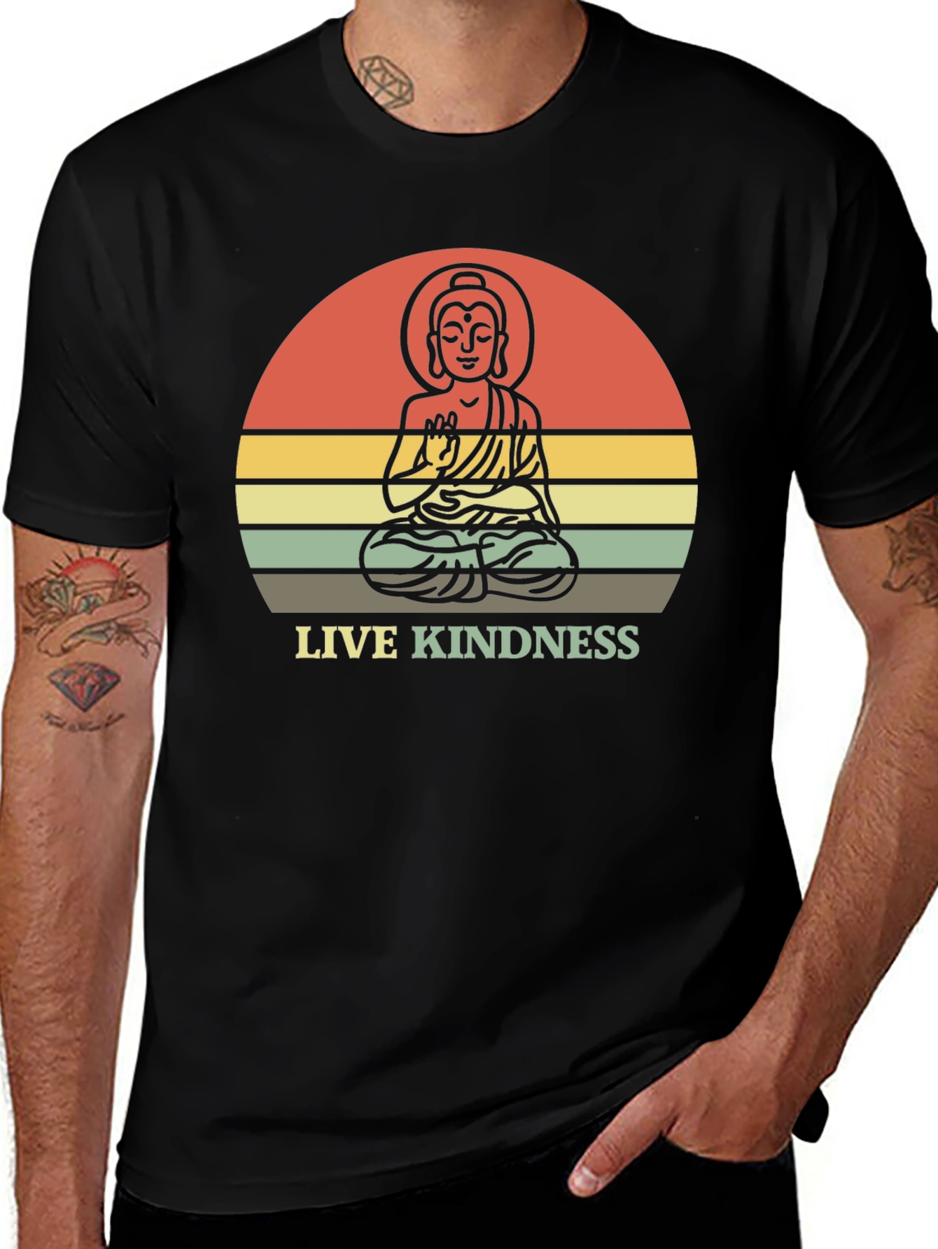 Variant 7 of Live Kindness Buddha Graphic T-Shirt