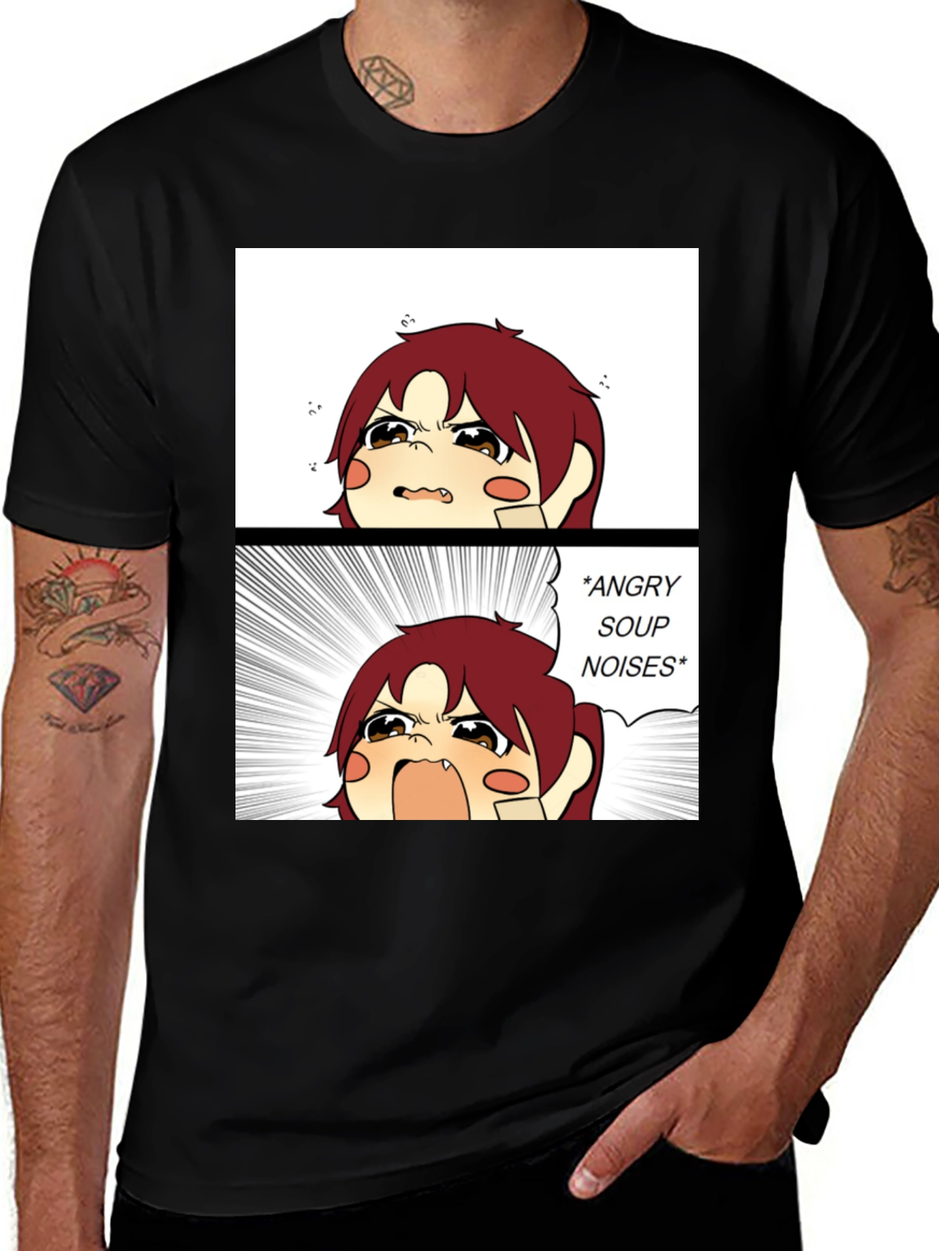 Variant 24 of Angry Soup Noises T-Shirt - Manga Style Comic Tee
