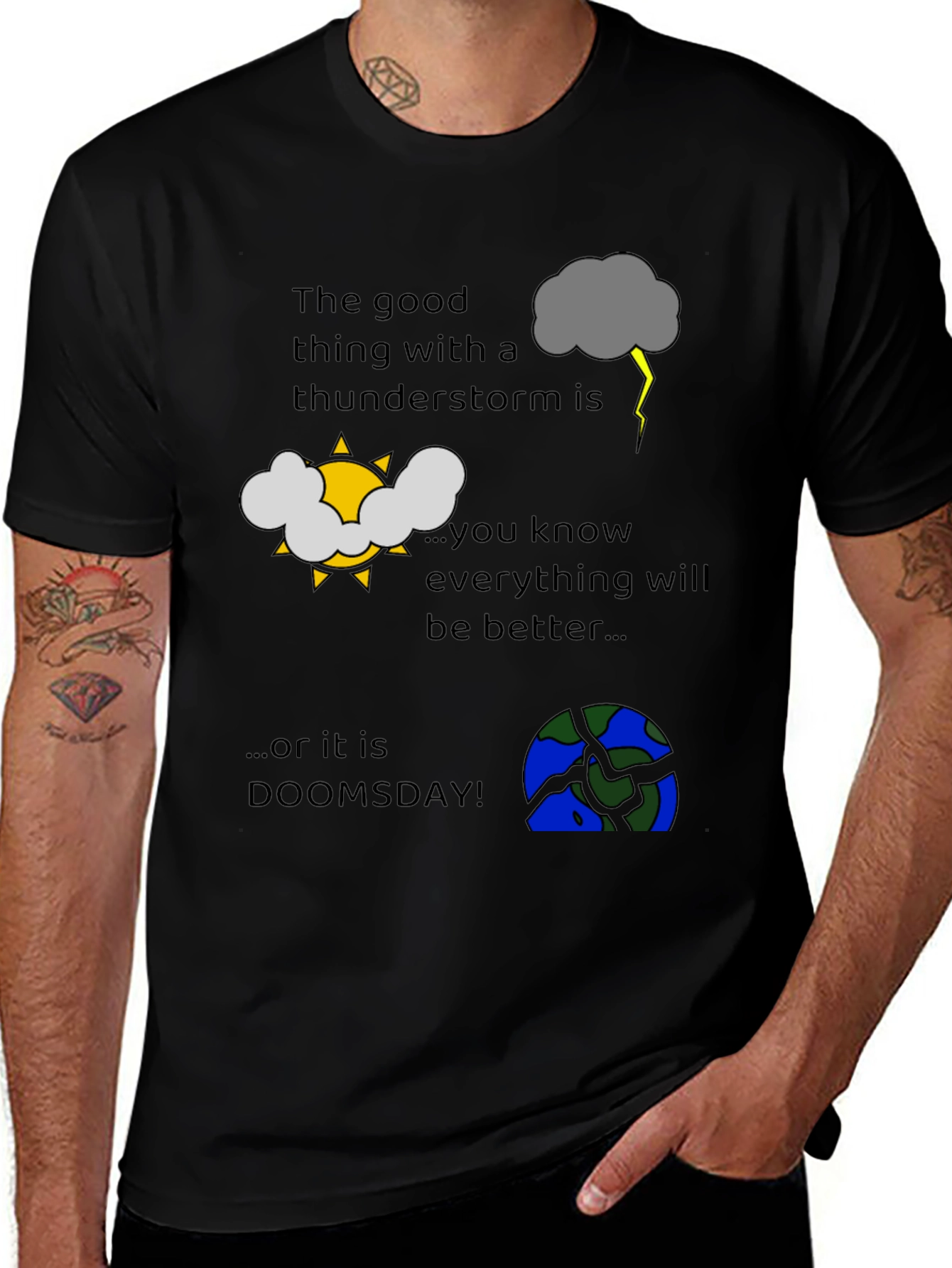 Variant 29 of Thunderstorm Doomsday T-Shirt - Humorous Graphic Tee