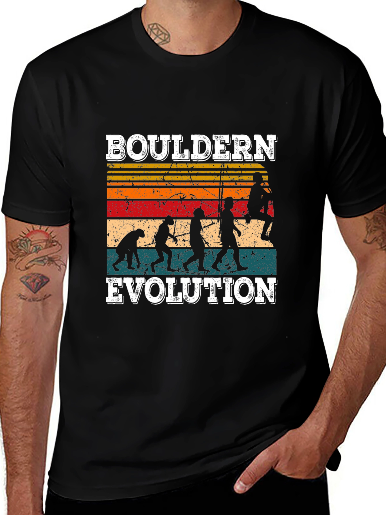 Variant 22 of Bouldering Evolution Graphic Tee