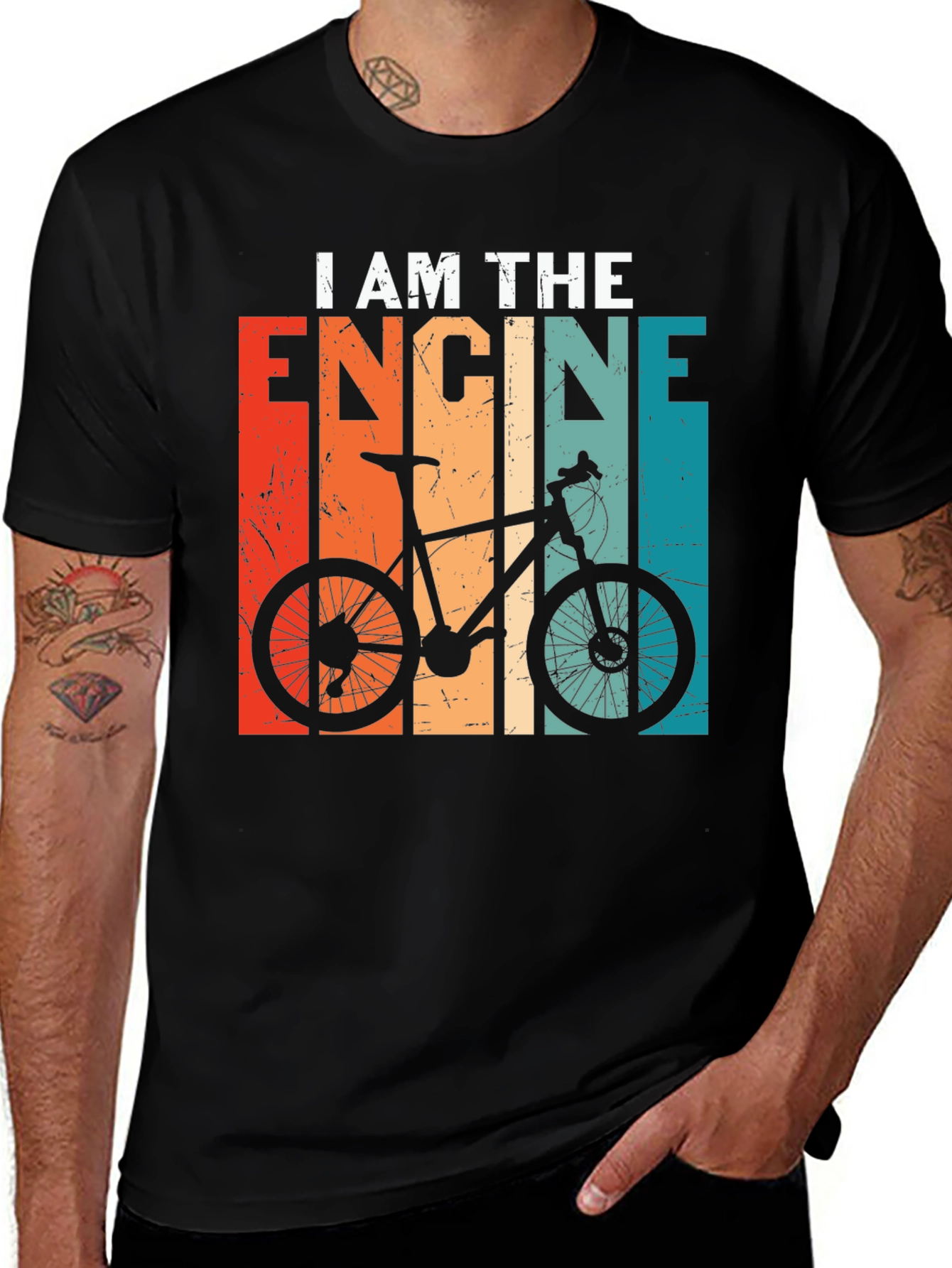 Variant 2 of I Am The Engine Bike T-Shirt - Cycling Enthusiast Tee