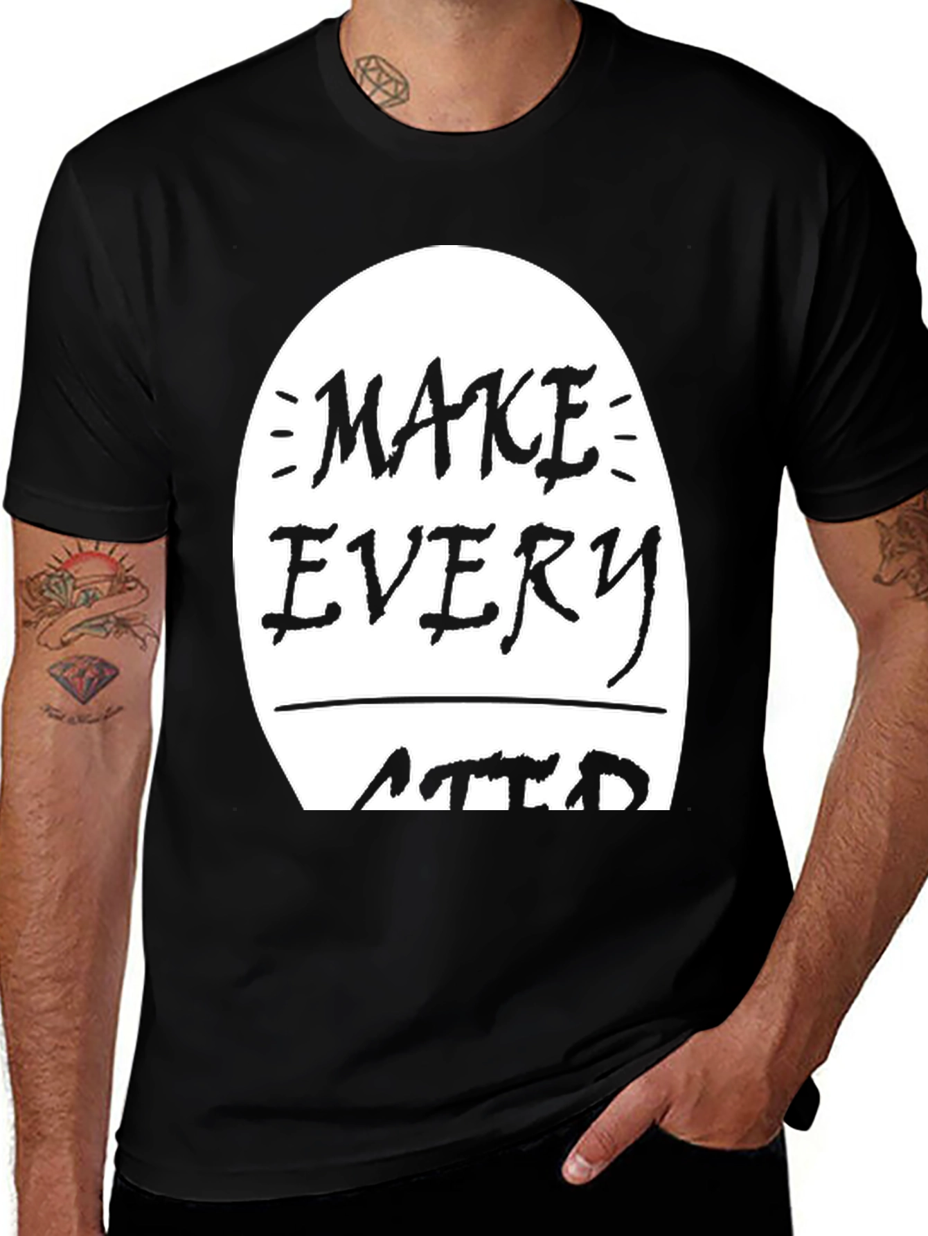 Variant 8 of Motivational Graphic Tee - Make Every Second Matter