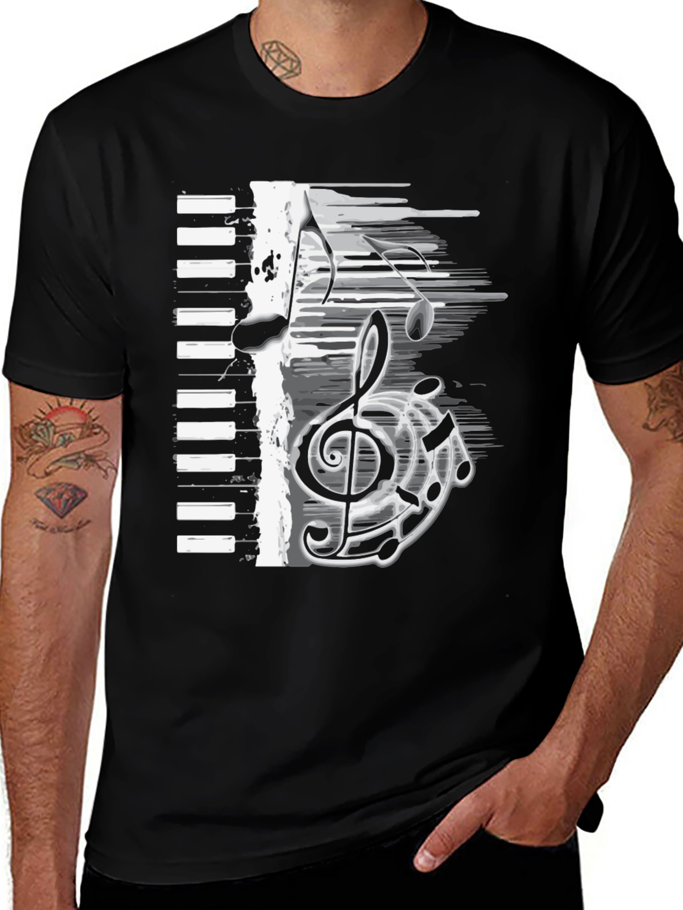 Variant 30 of Musical Piano Notes T-Shirt