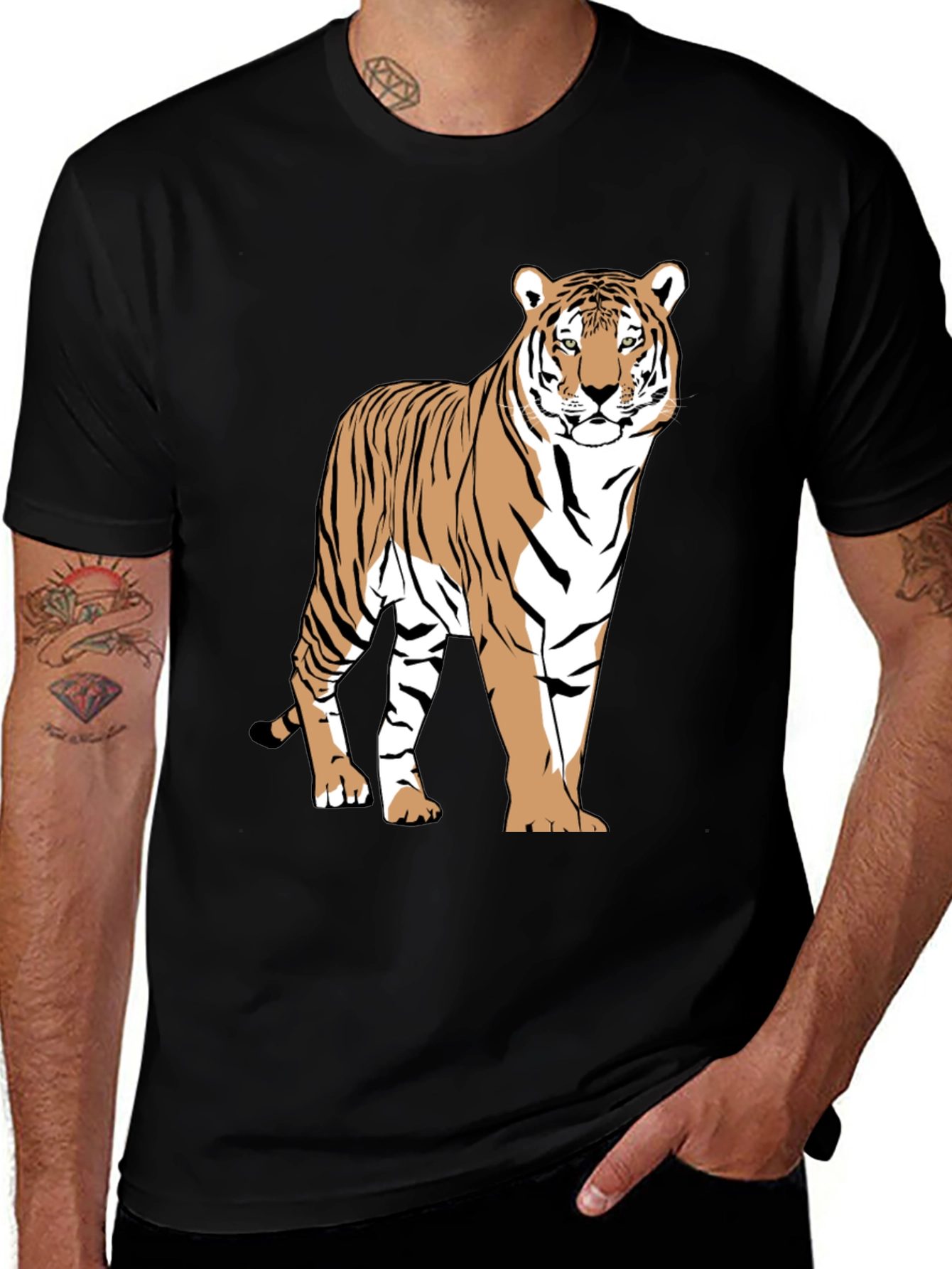 Variant 4 of Tiger Graphic T-Shirt - Stylish Animal Print Tee