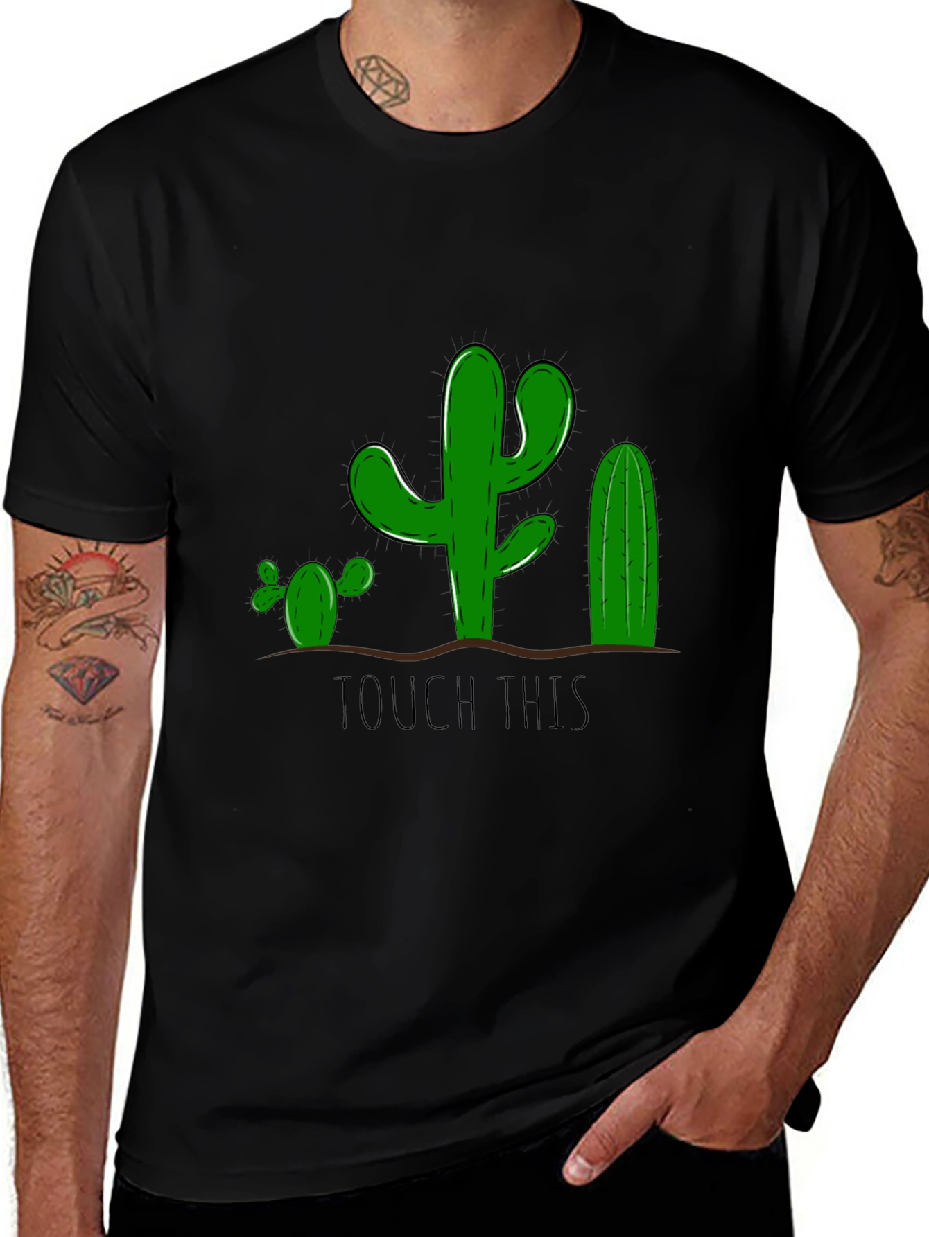 Variant 19 of Cactus Graphic Tee - Funny Touch This Design