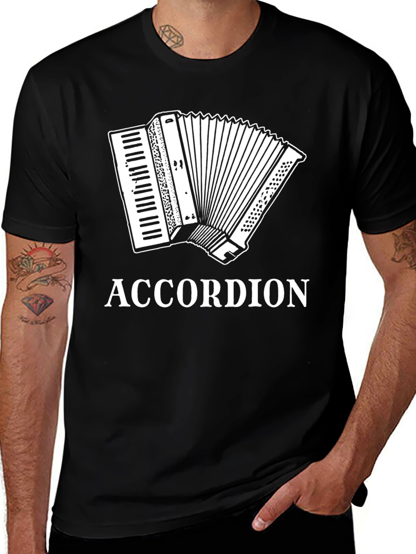 Variant 3 of Accordion Graphic Tee - Musical Instrument T-Shirt