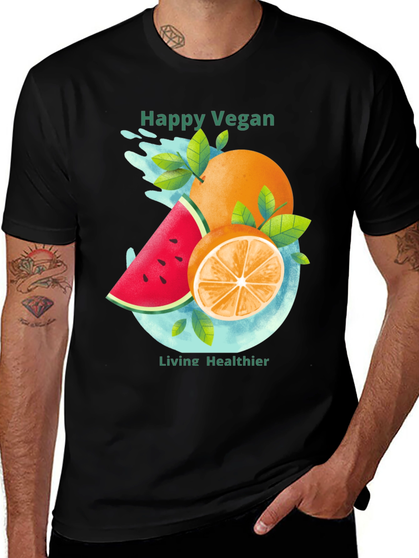 Variant 21 of Happy Vegan T-Shirt: Healthy Lifestyle Apparel